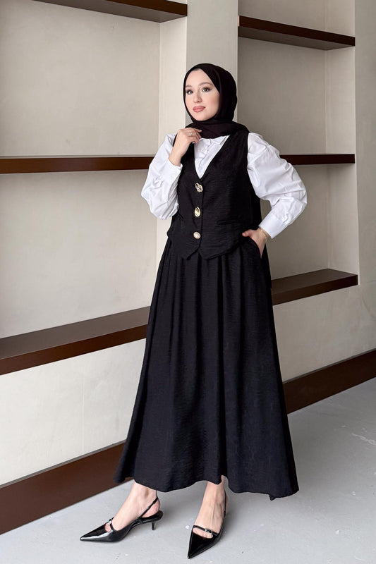 Bahar Etekli Takım Siyah