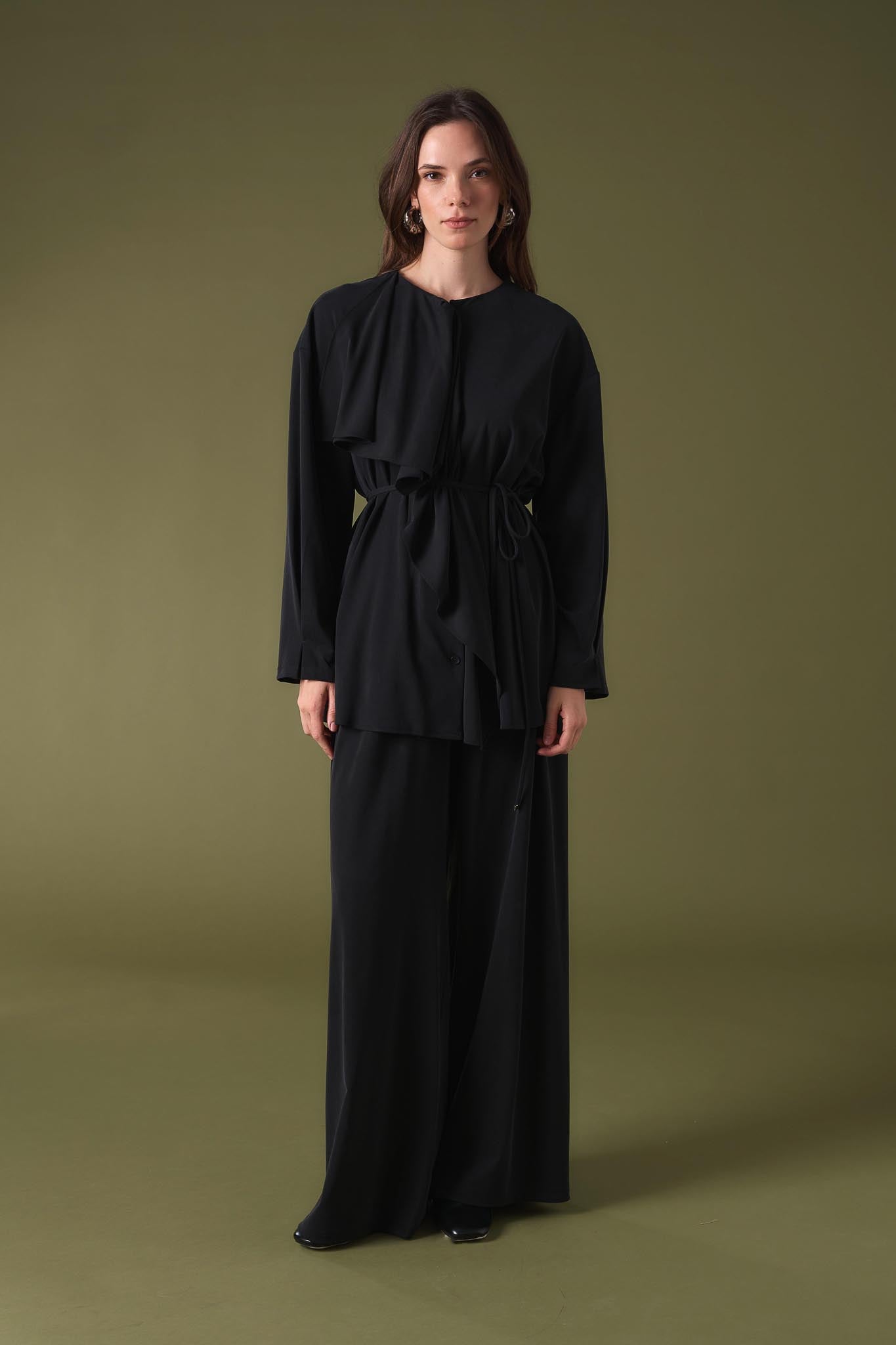 Ajda Pleated Skirt Set Petrol