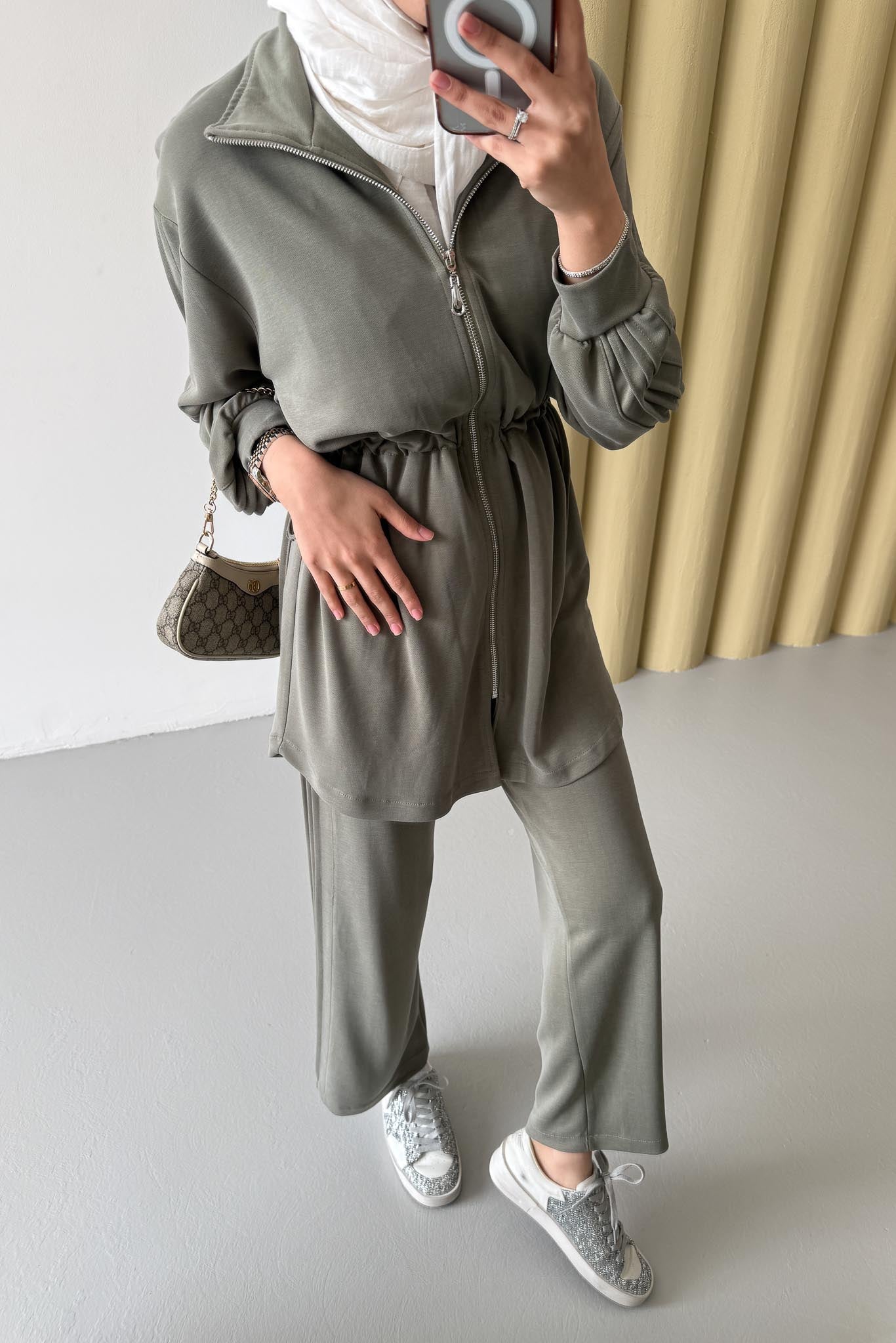 Raul Büzgülü Takım Yağ Yeşili