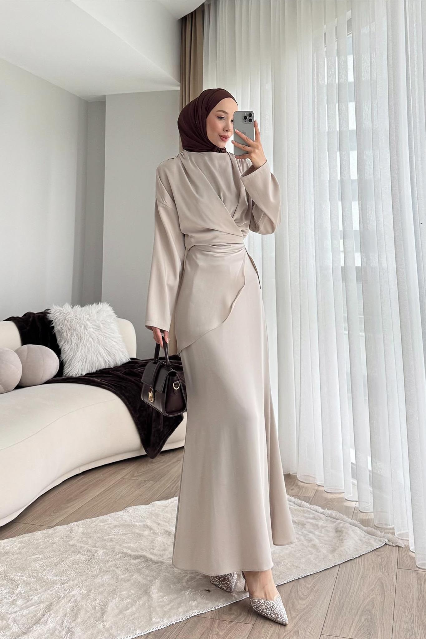 Woven Tweed Skirt Suit Navy Blue