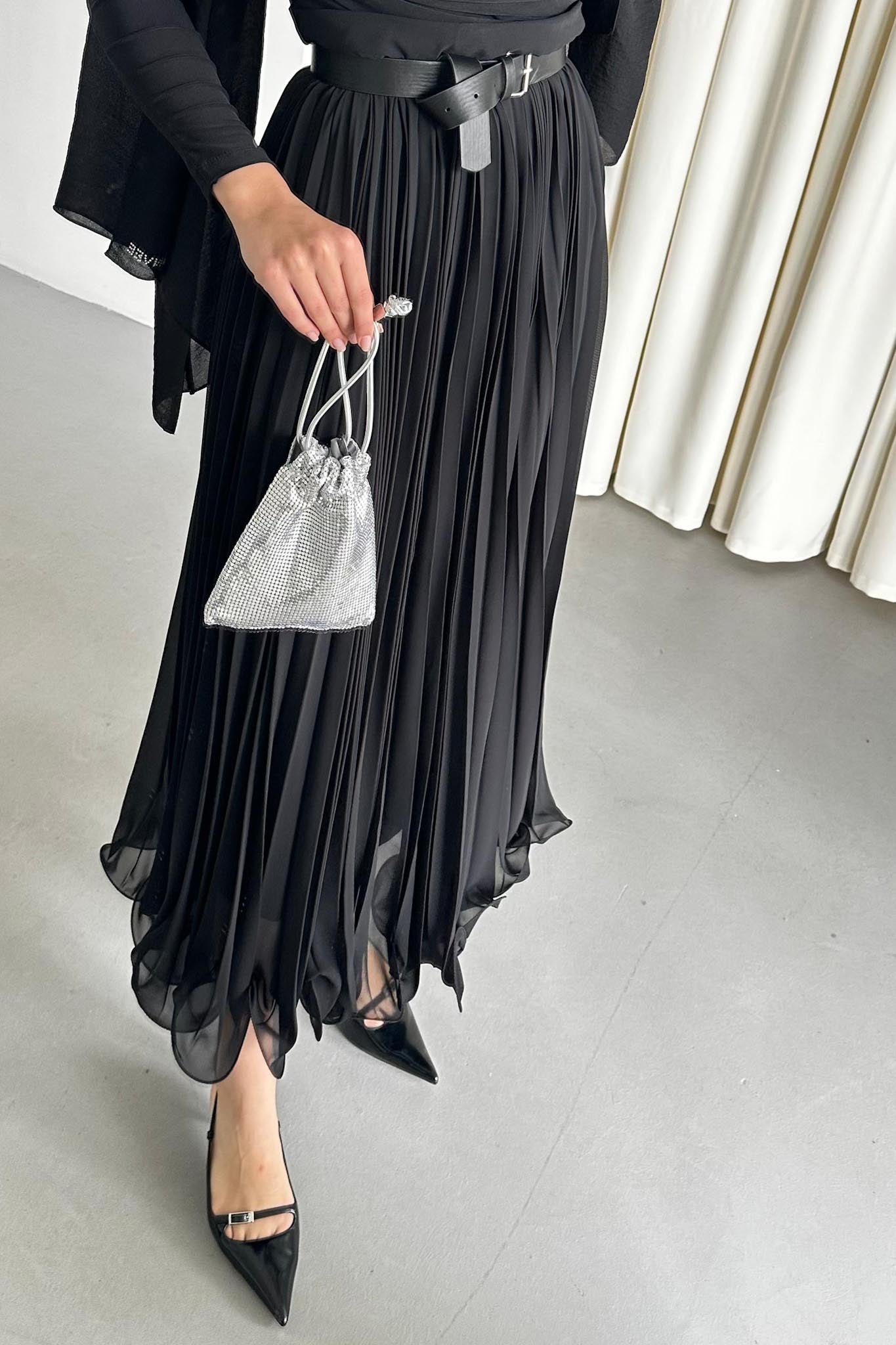Tied Linen Skirt Beige