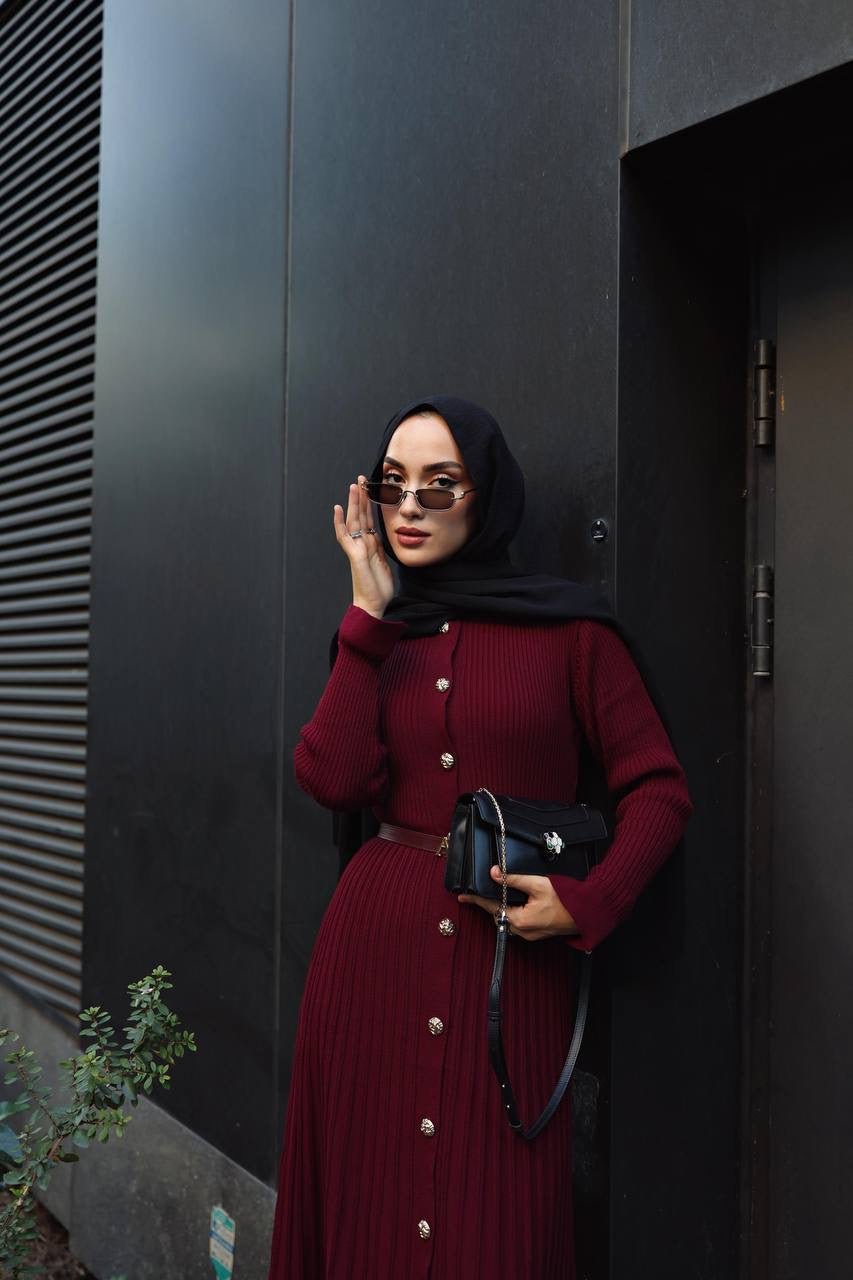 Aller Merserize Elbise Bordo