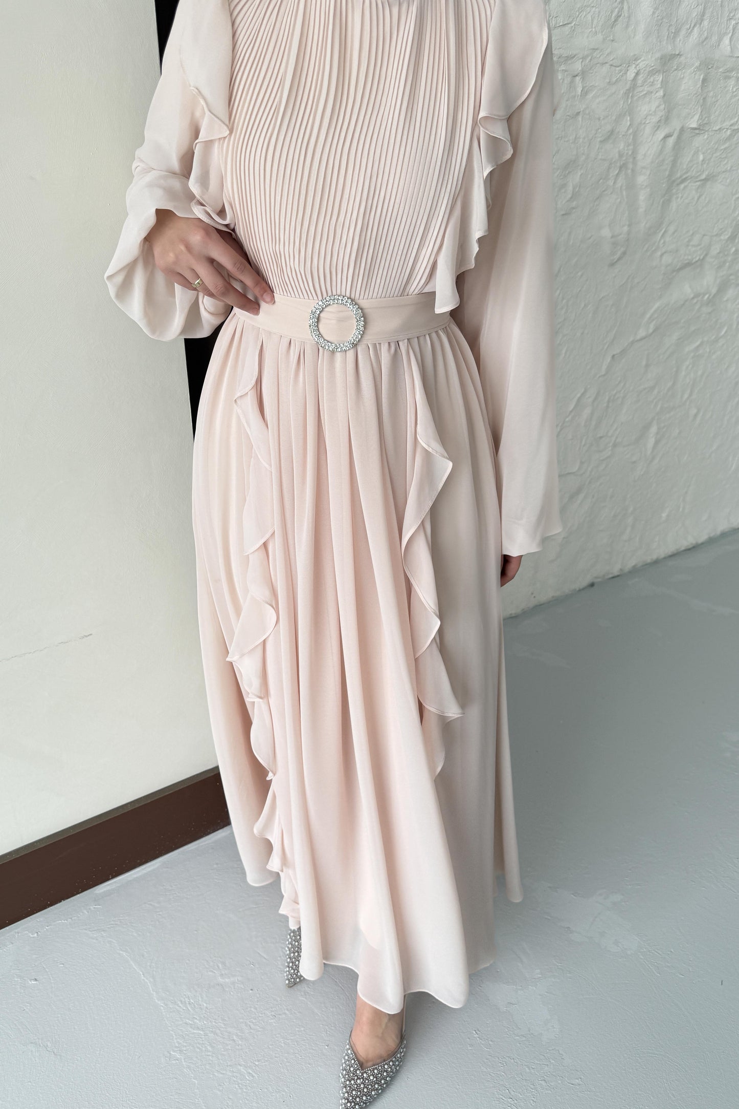 Luisa Abiye Elbise Bej