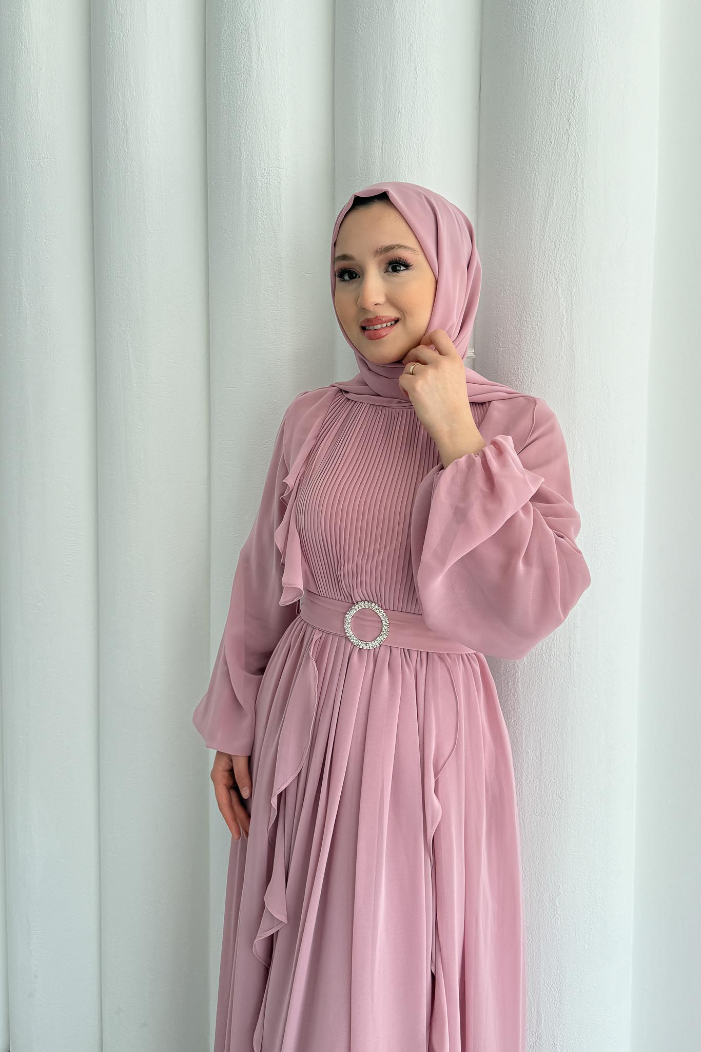 Luisa Abiye Elbise Pembe