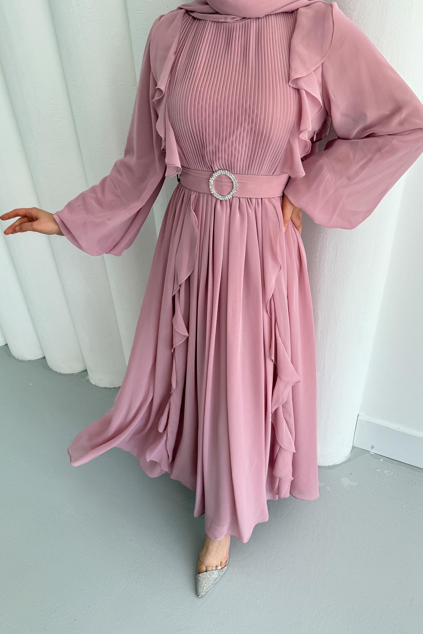 Luisa Abiye Elbise Pembe