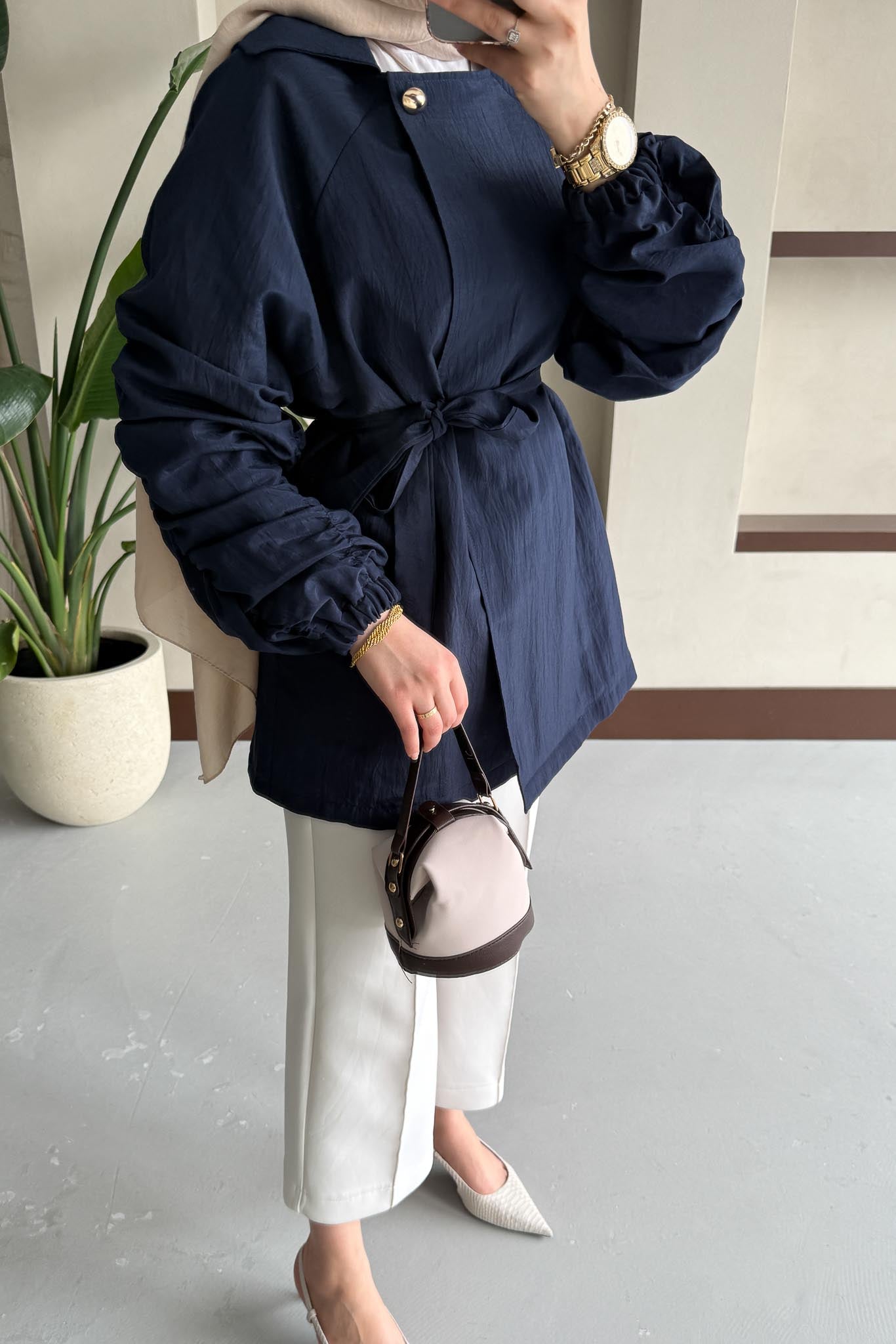 Ajda Pleated Skirt Set Petrol