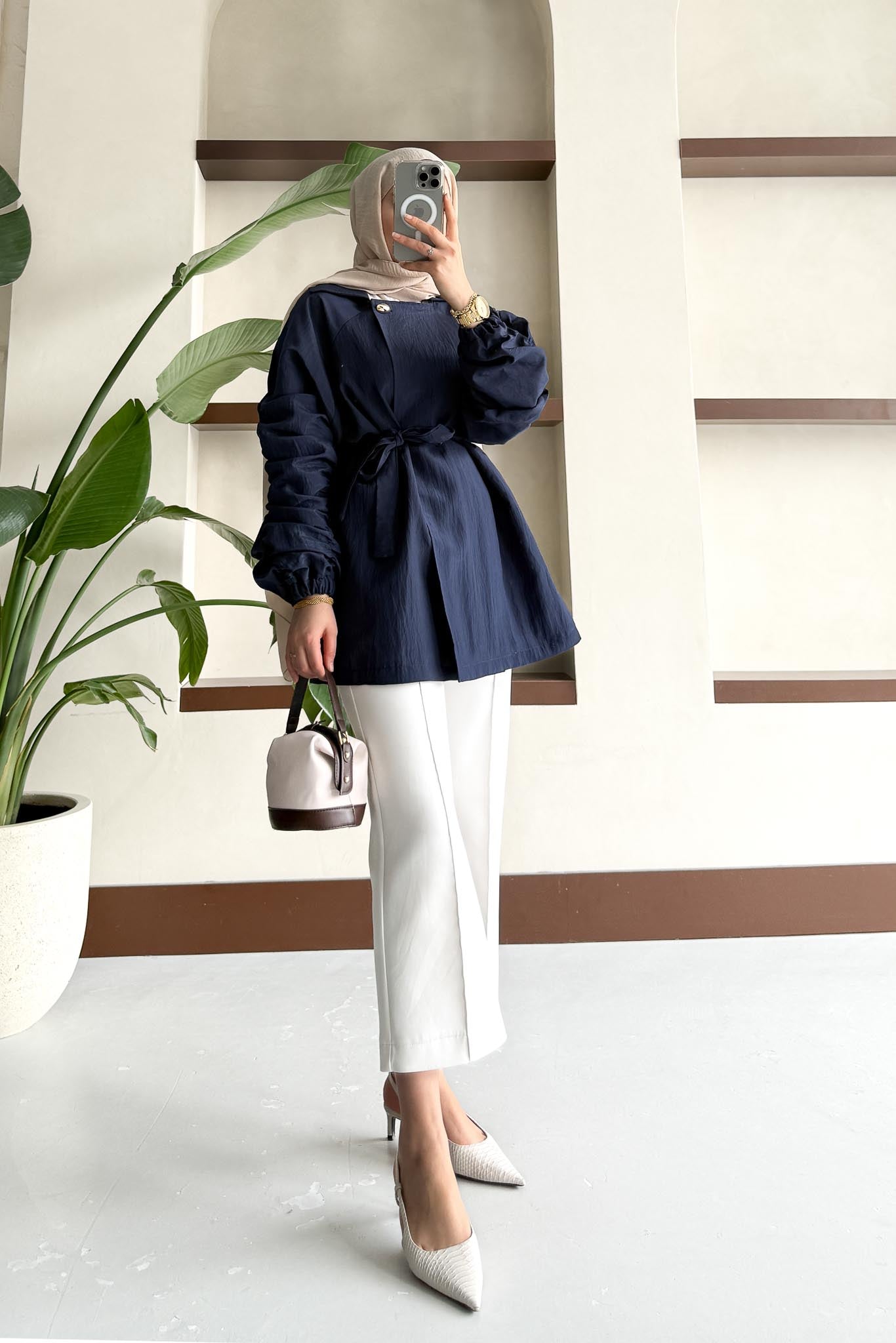 Ajda Pleated Skirt Set Petrol