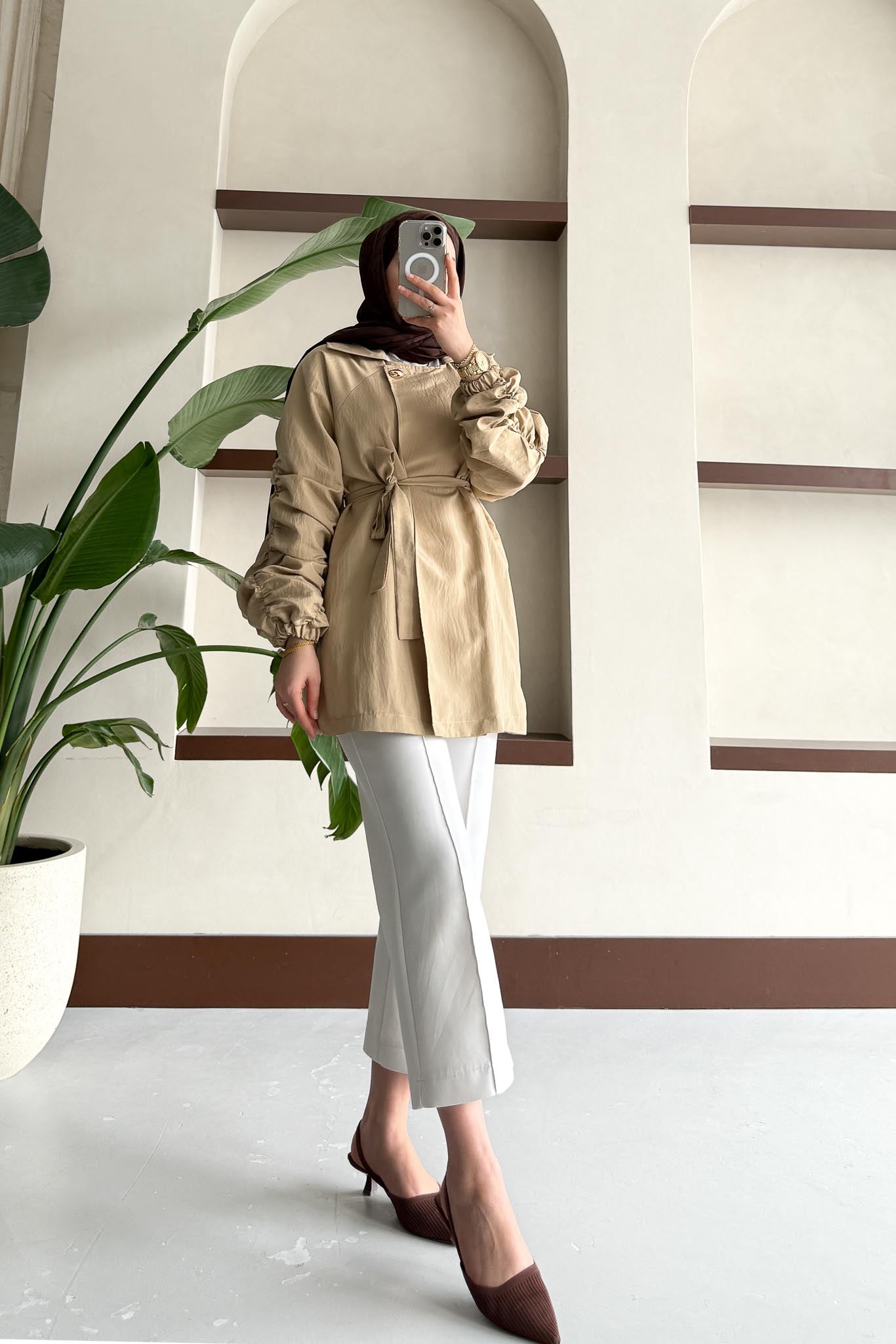 Ajda Pleated Skirt Set Petrol