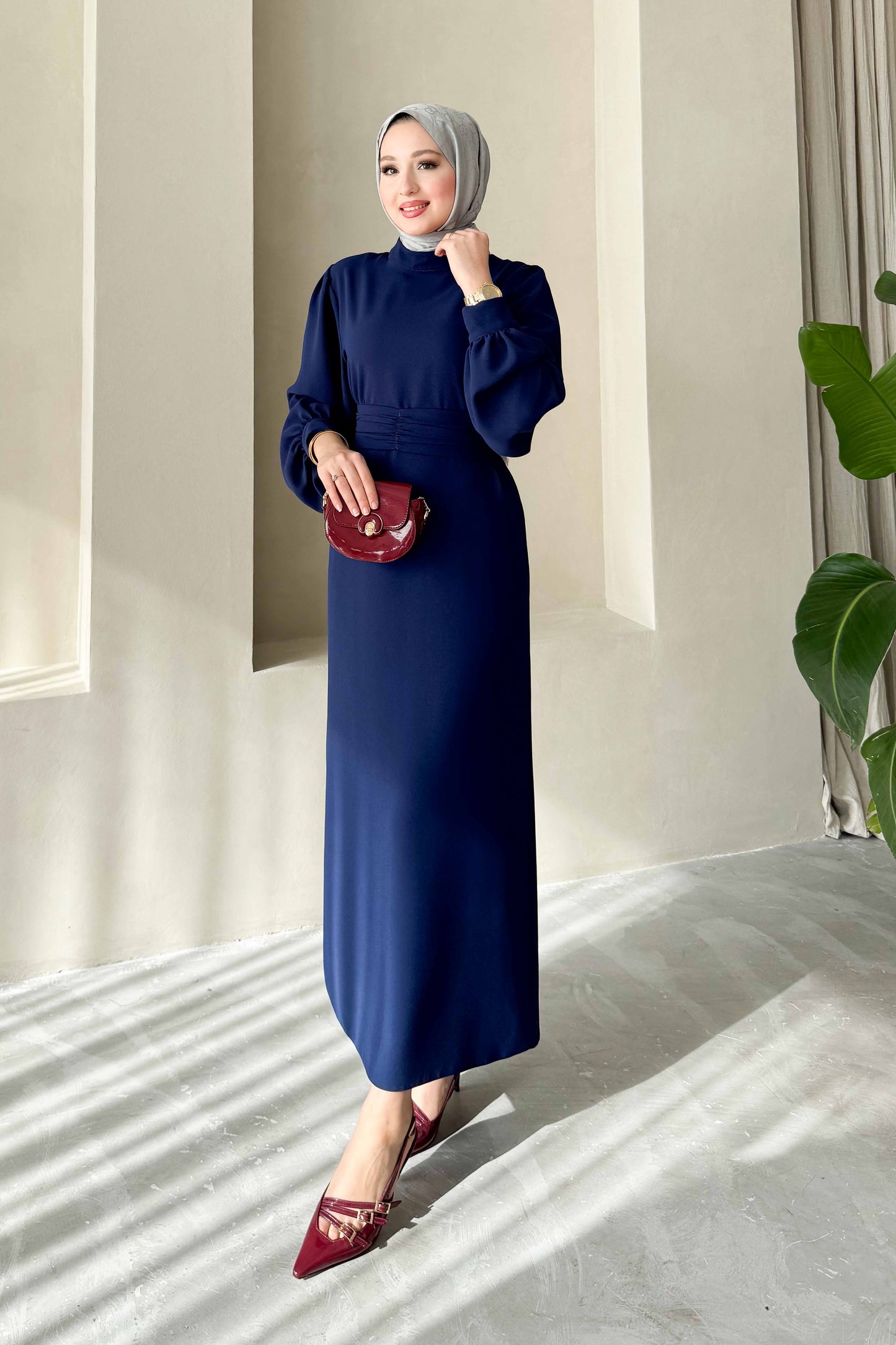 New Hurrem Evening Dress Navy Blue