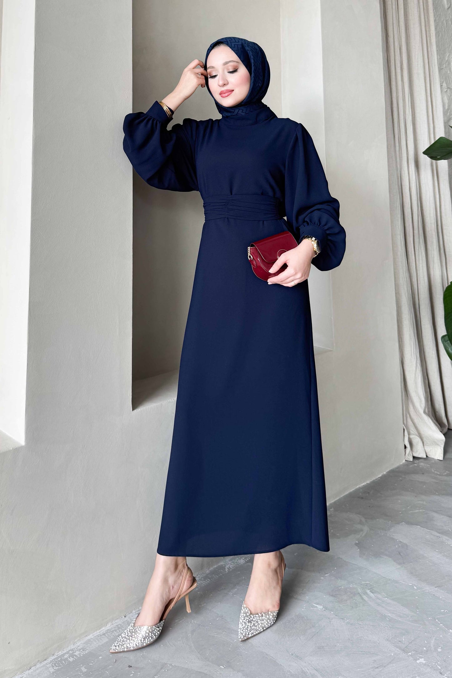 Yeni Hürrem Abiye Elbise Lacivert