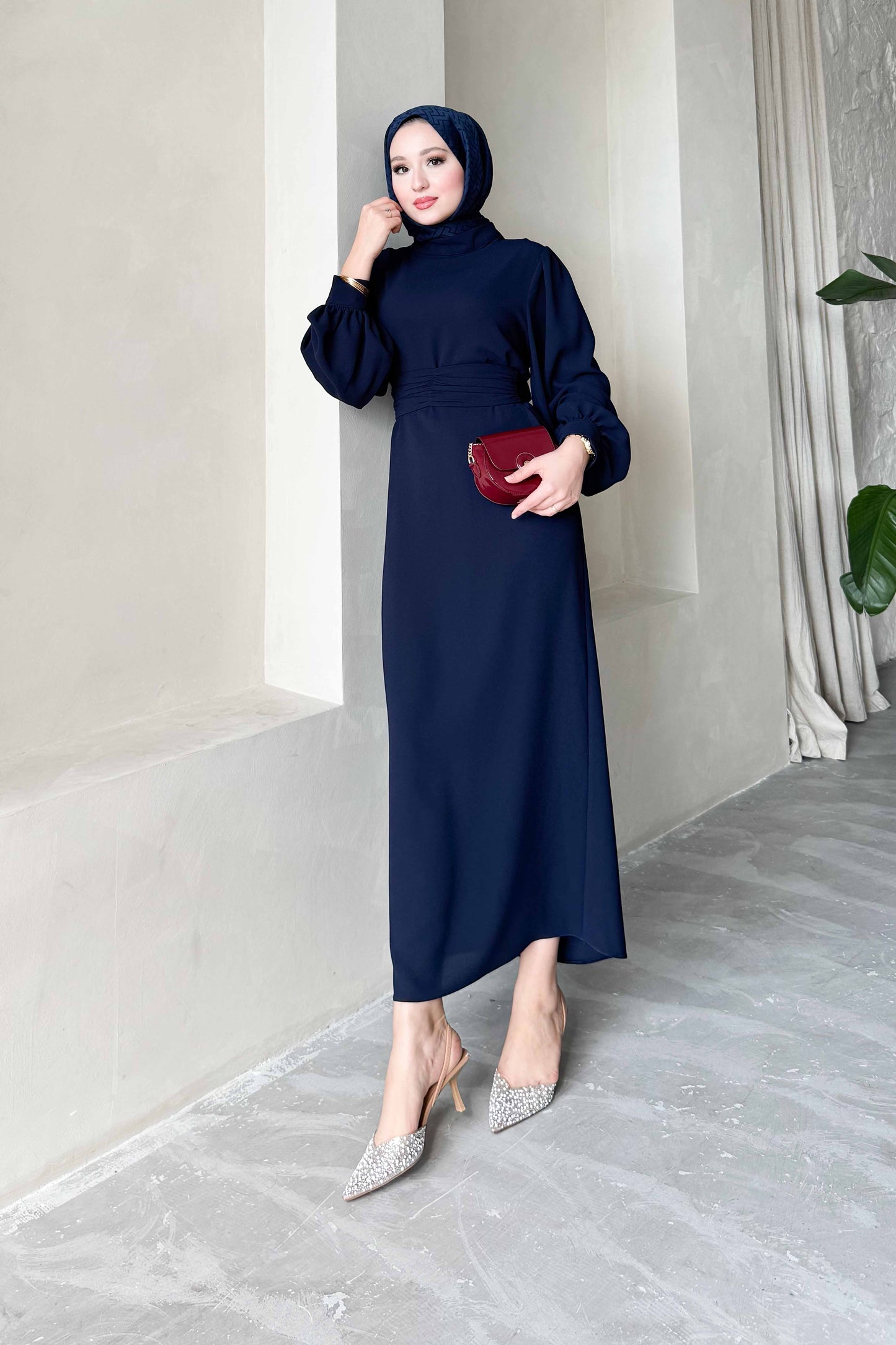 Yeni Hürrem Abiye Elbise Lacivert