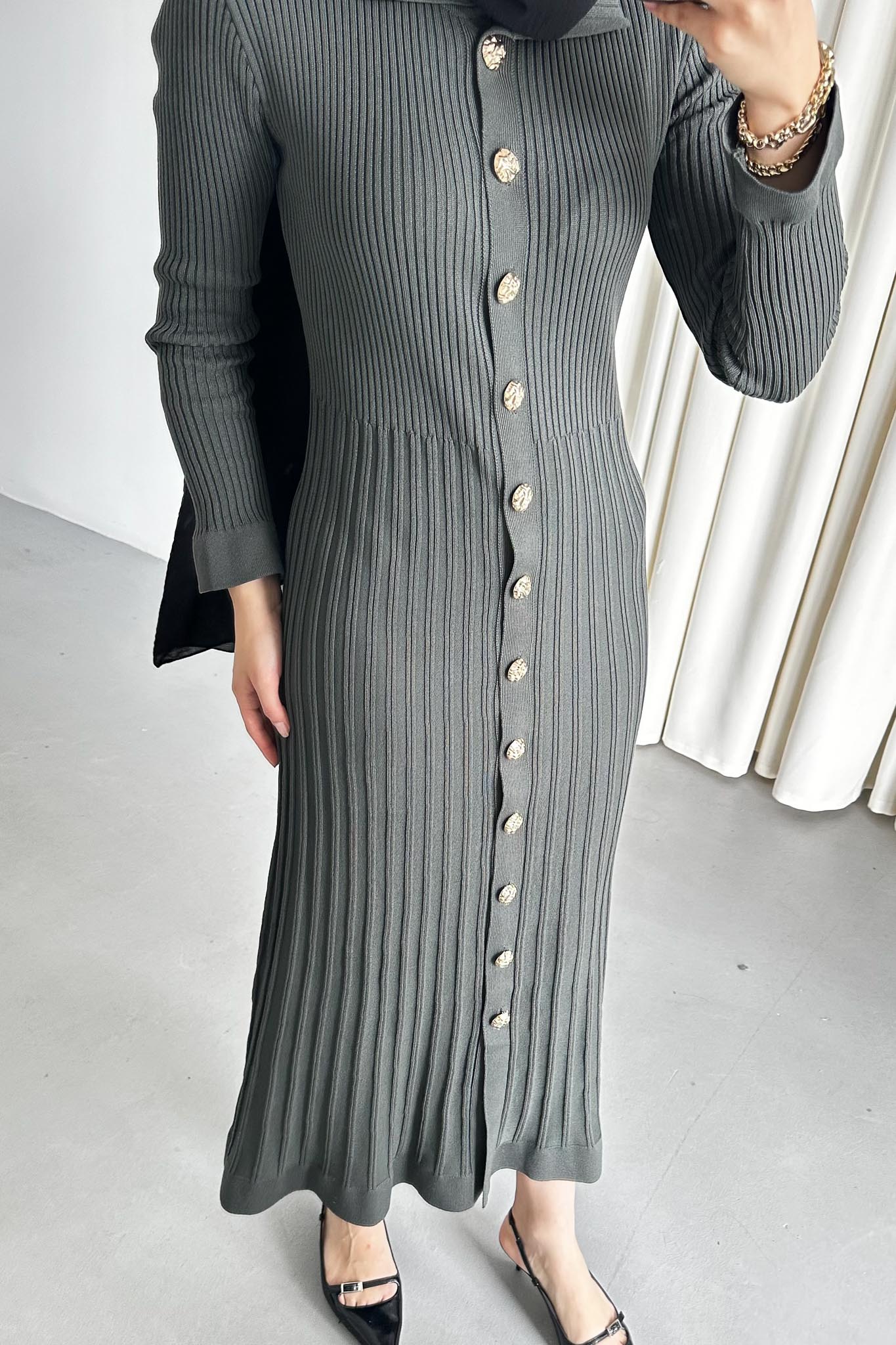 Aller Merserize Elbise Haki