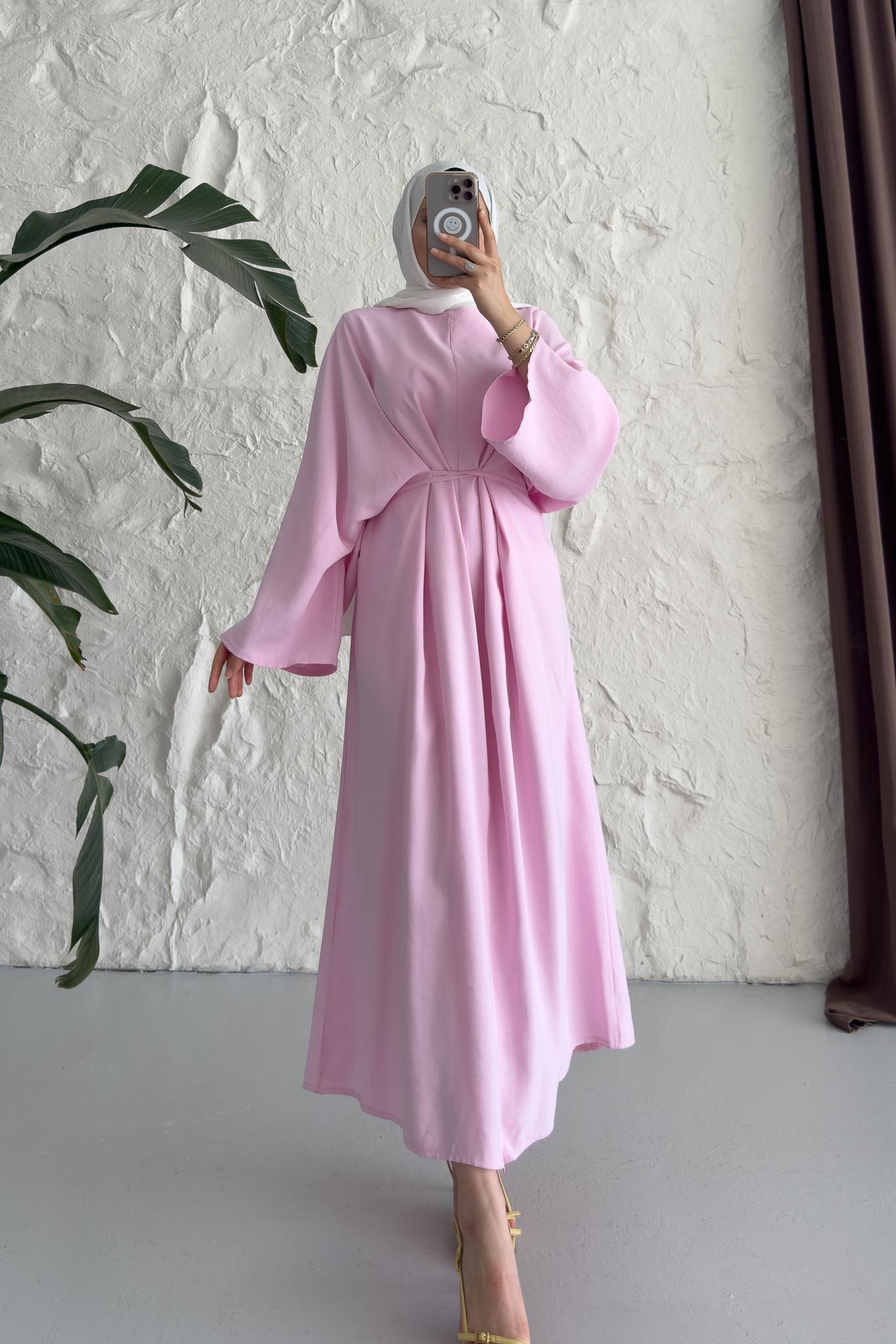 Bağlamalı Alonso Elbise Pembe