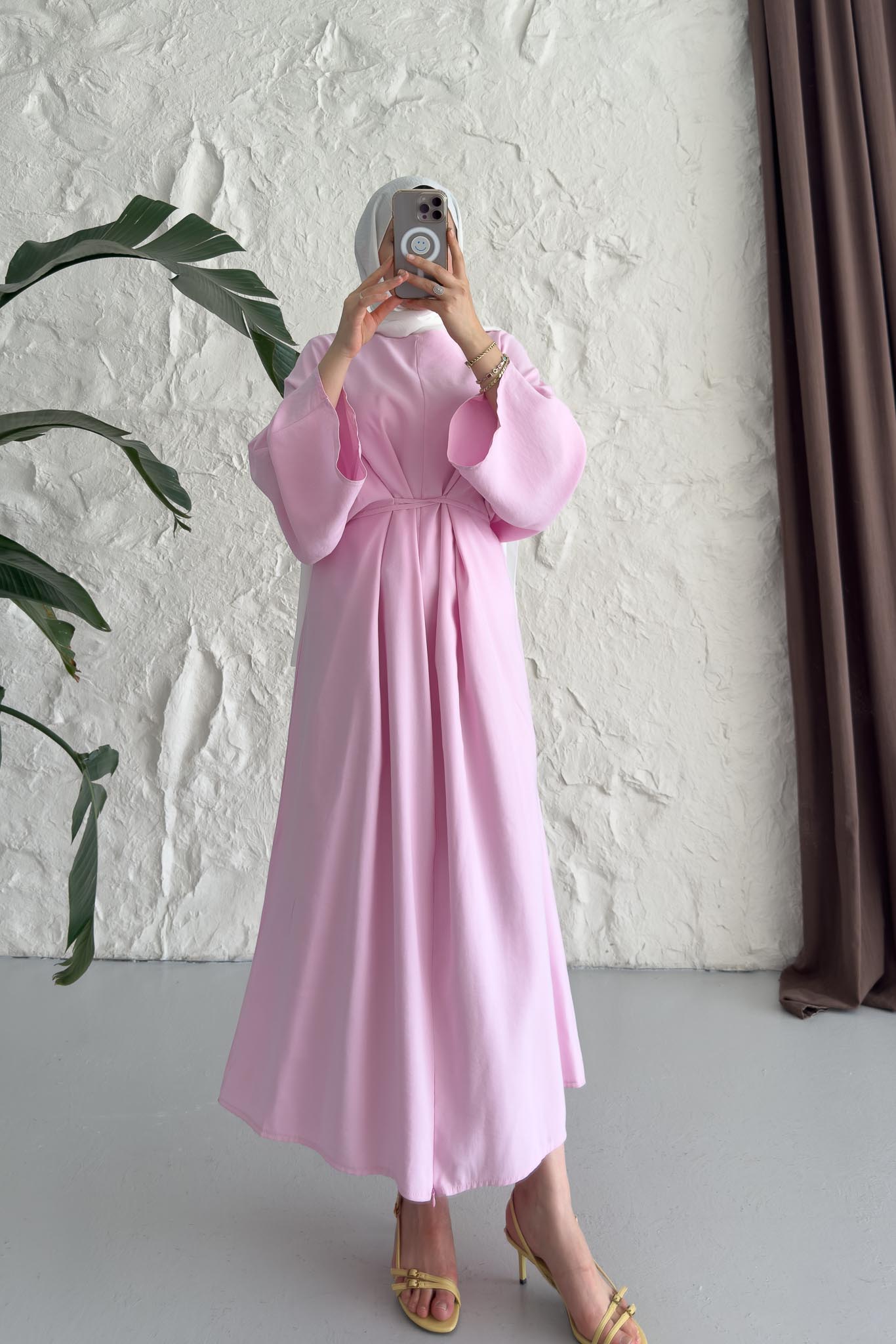 Bağlamalı Alonso Elbise Pembe