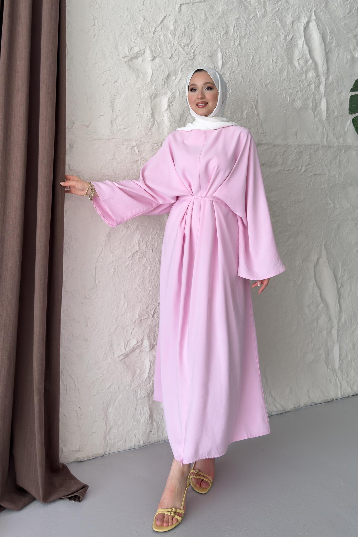 Bağlamalı Alonso Elbise Pembe