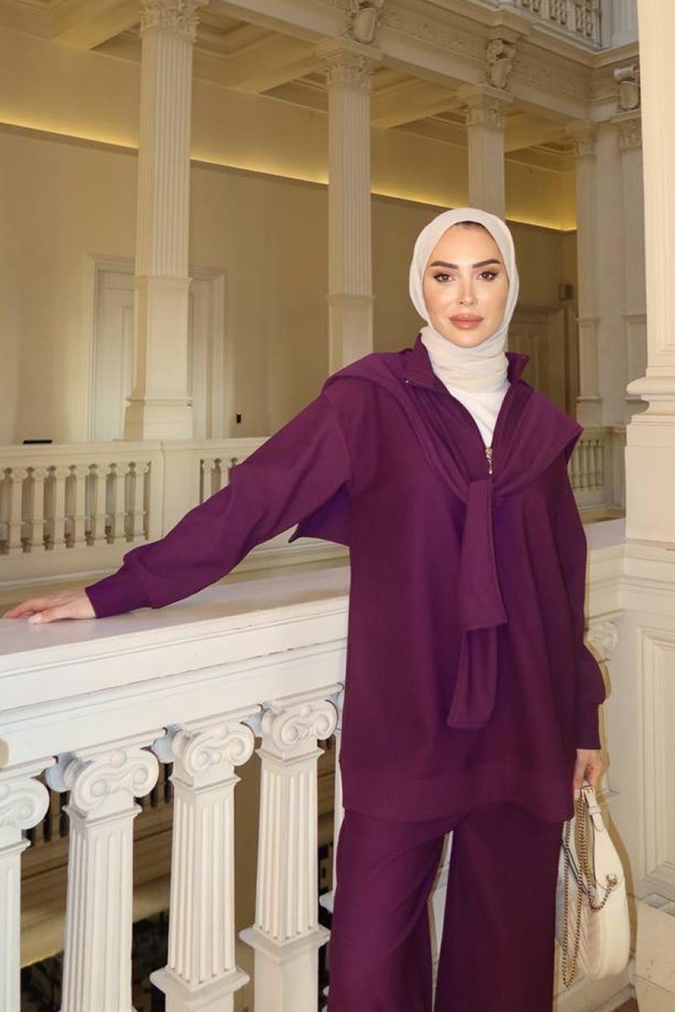 Omuz Atkılı Takım Bordo