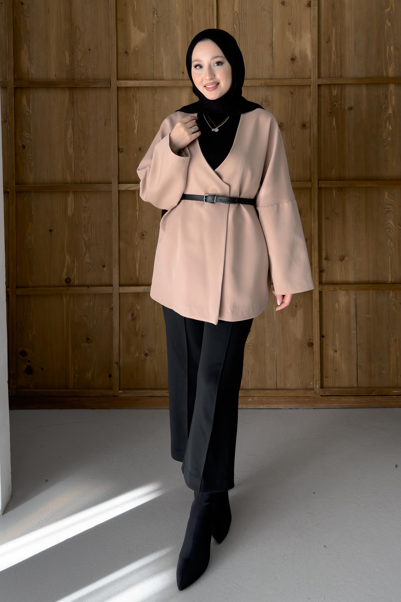 Ajda Pleated Skirt Set Petrol