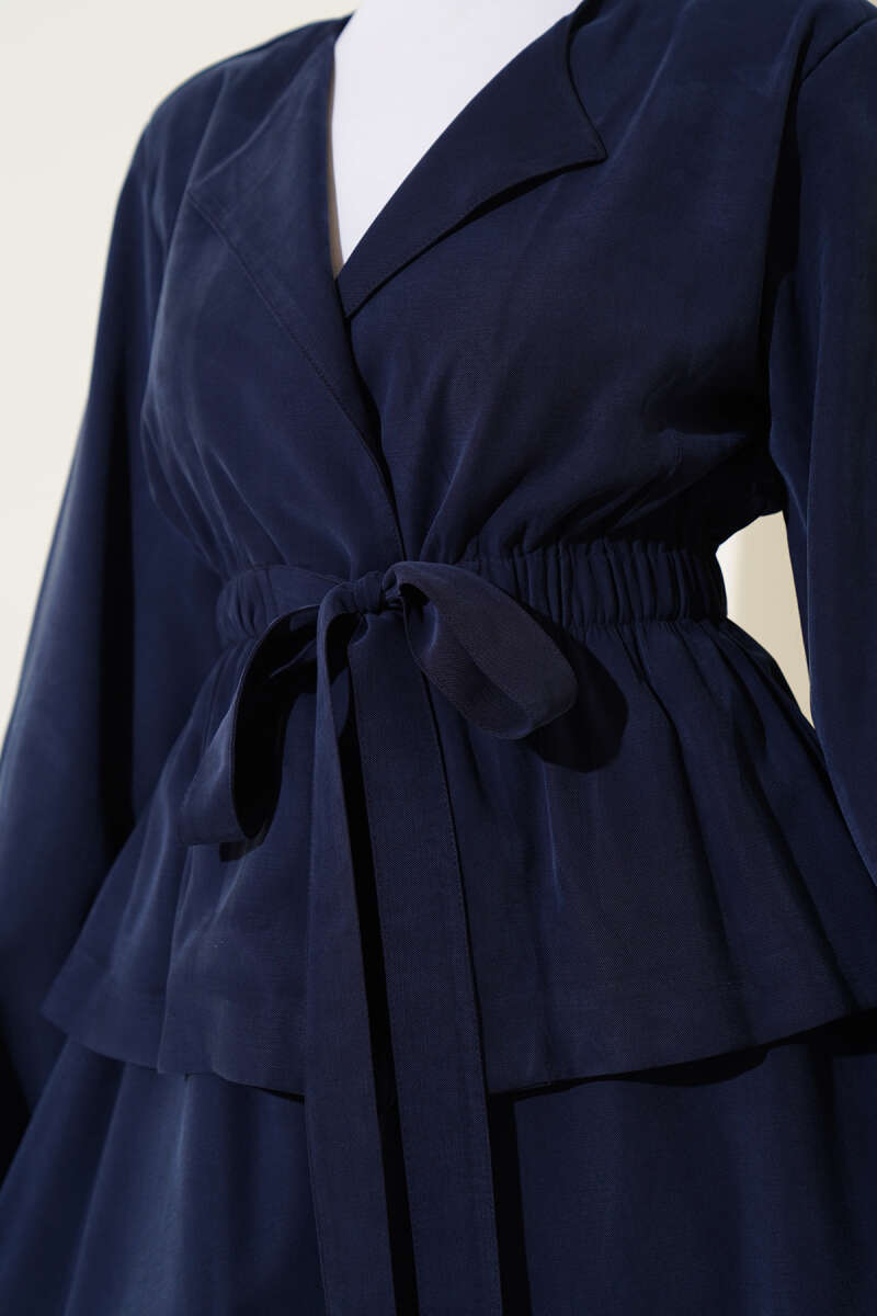 Prime Trench Coat Navy Blue