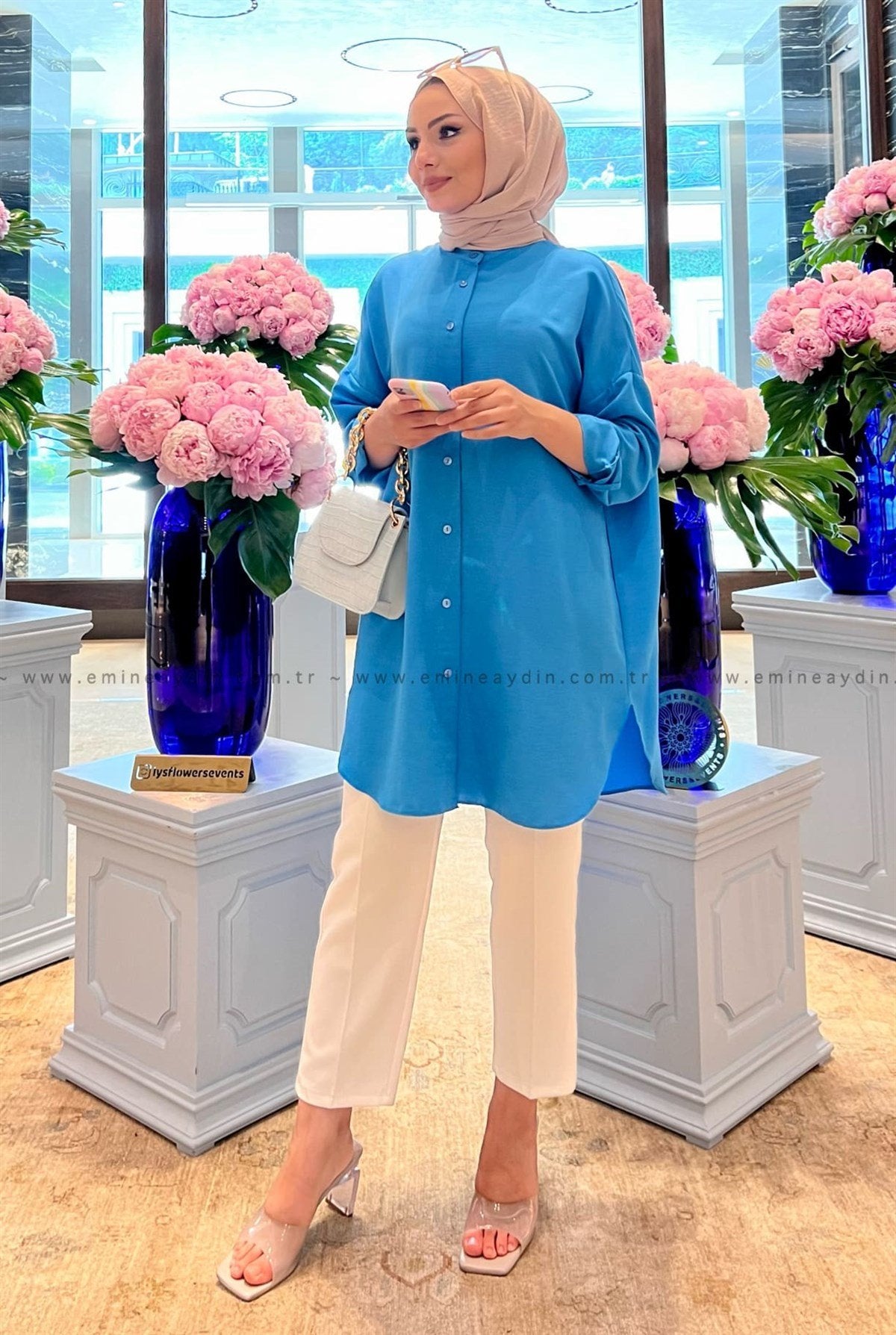 Carina Gömlek Bebe Mavi