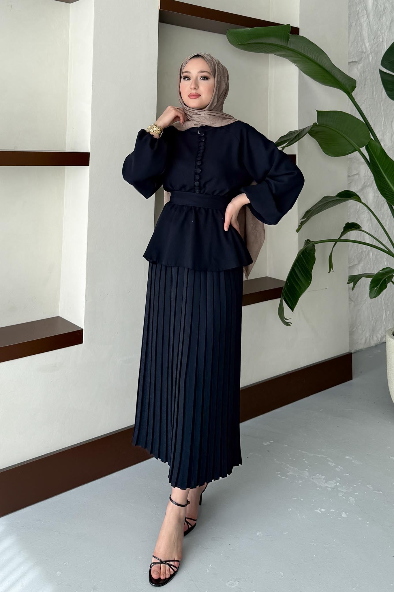 Carmen Düğmeli Takım Siyah