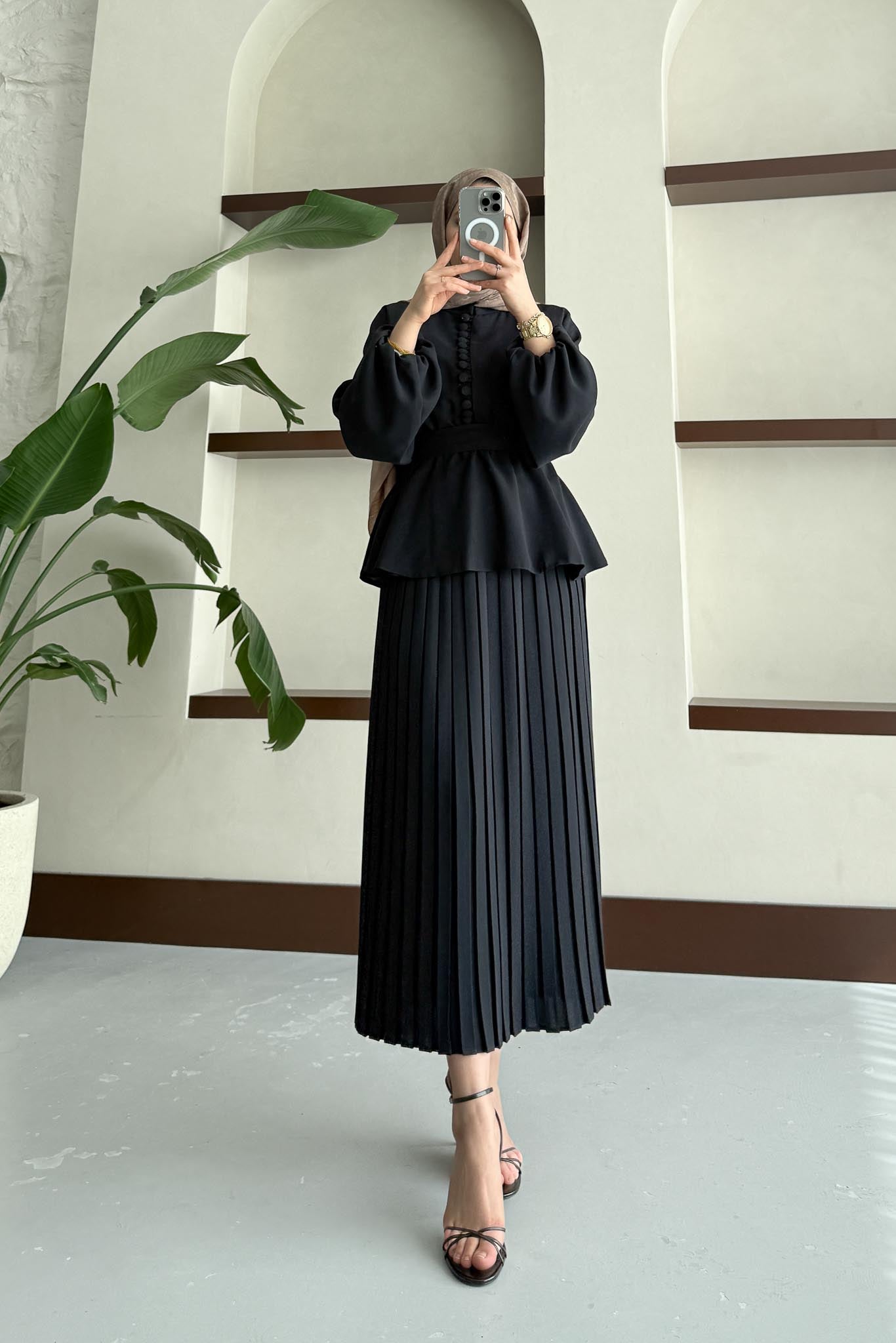 Carmen Düğmeli Takım Siyah