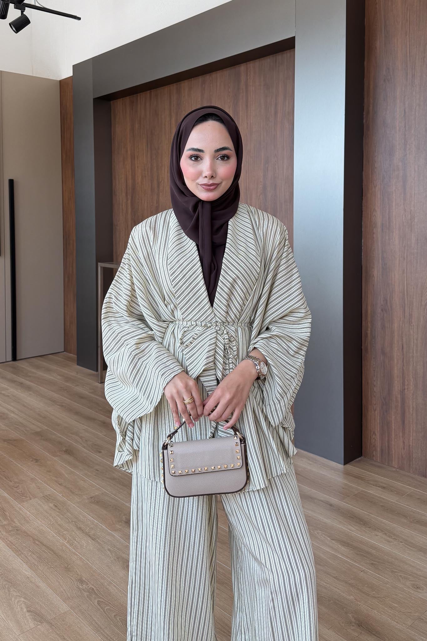 Seyran Pleated Dress Beige