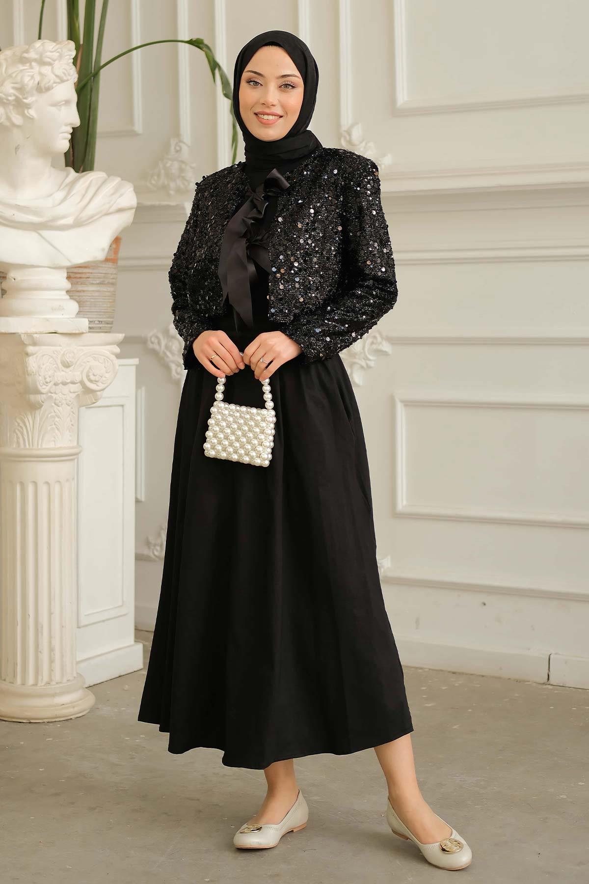 Clara Gold Takım Siyah