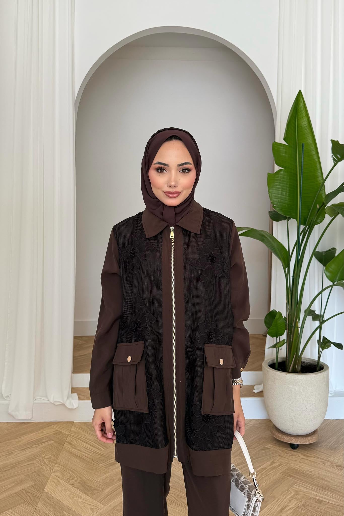 Ajda Pleated Skirt Set Petrol
