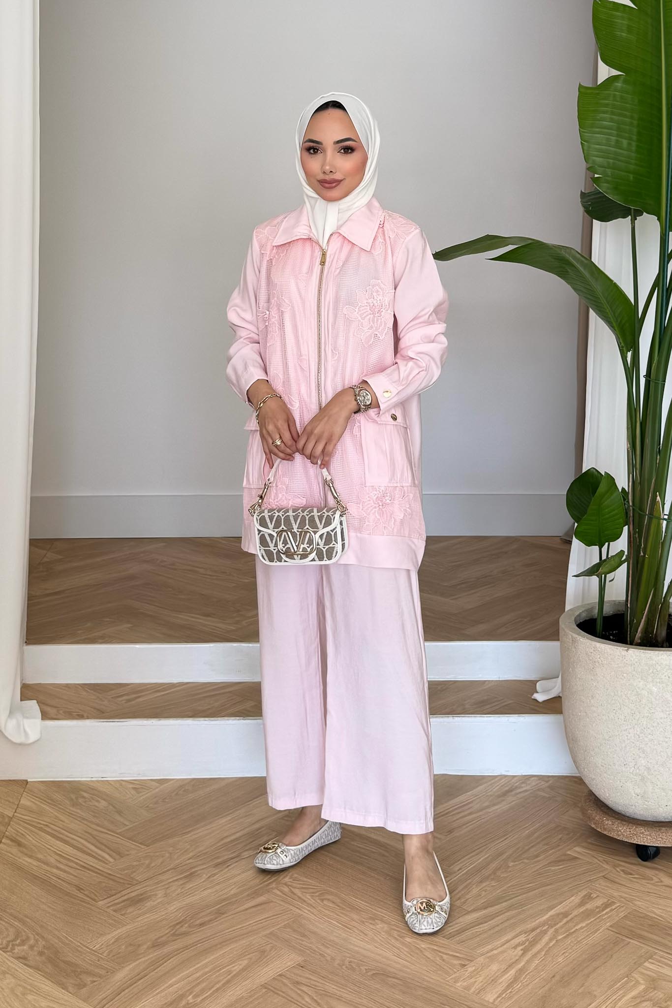 Ajda Pleated Skirt Set Petrol