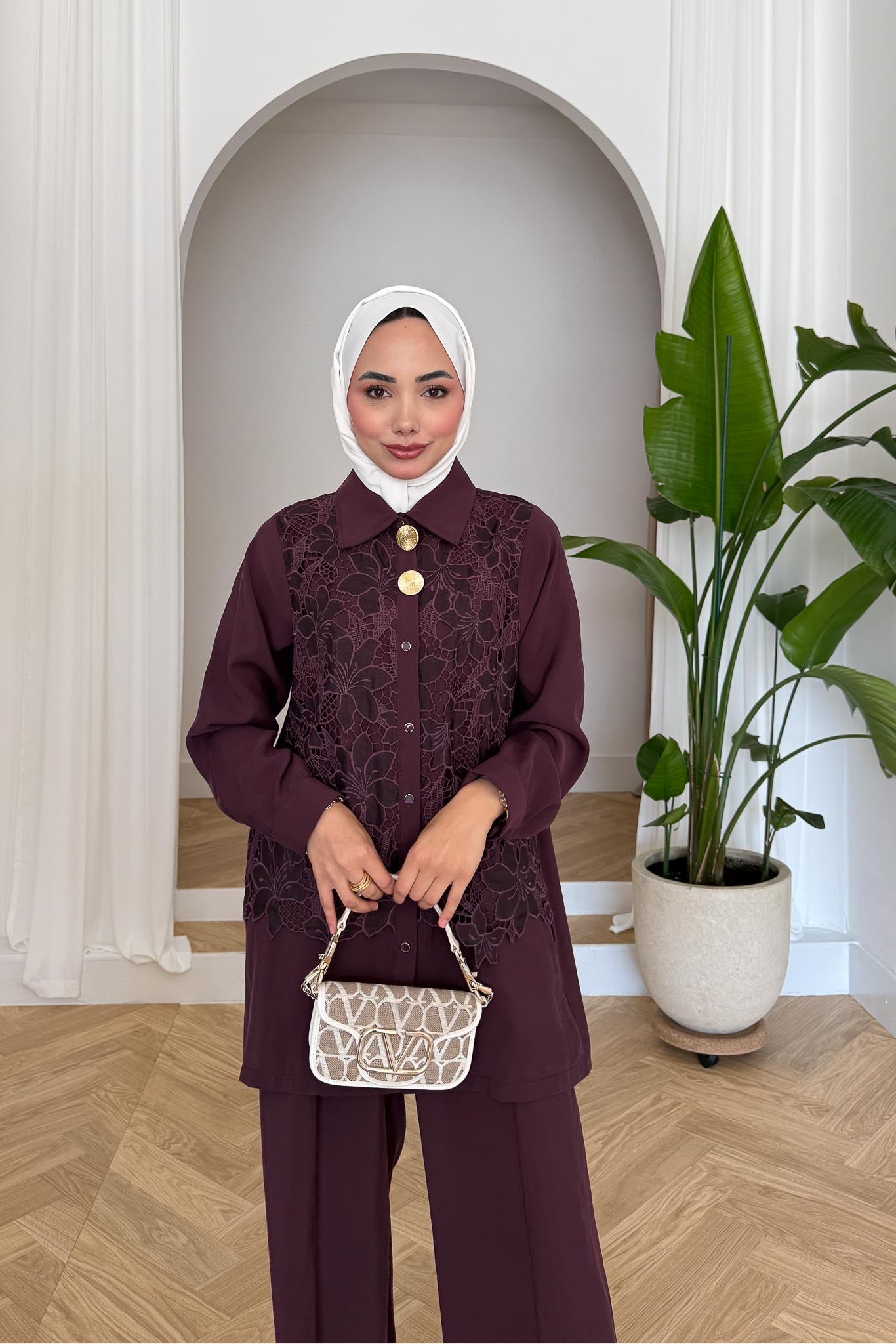 Ajda Pleated Skirt Set Petrol