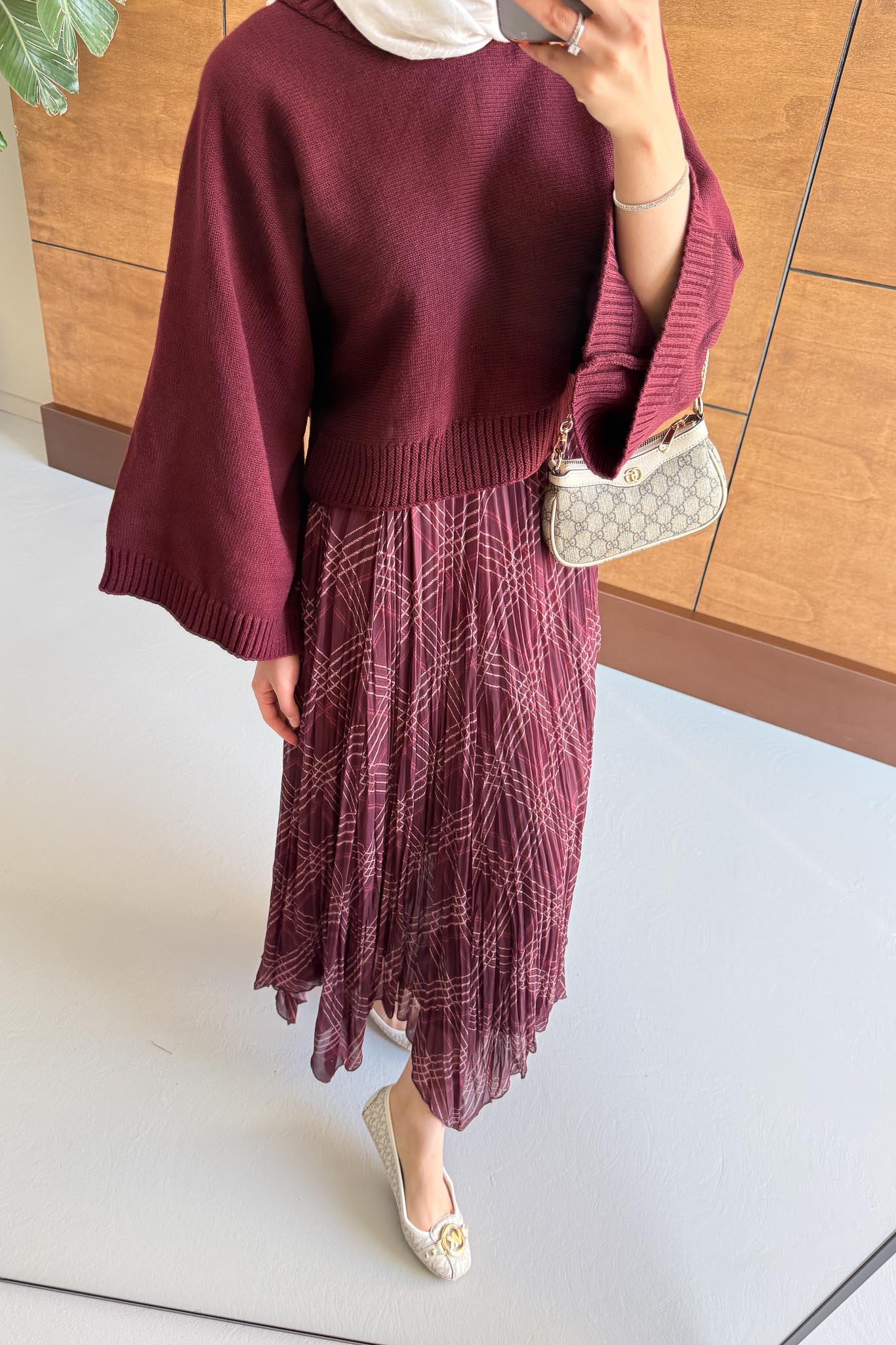 Tied Linen Skirt Beige