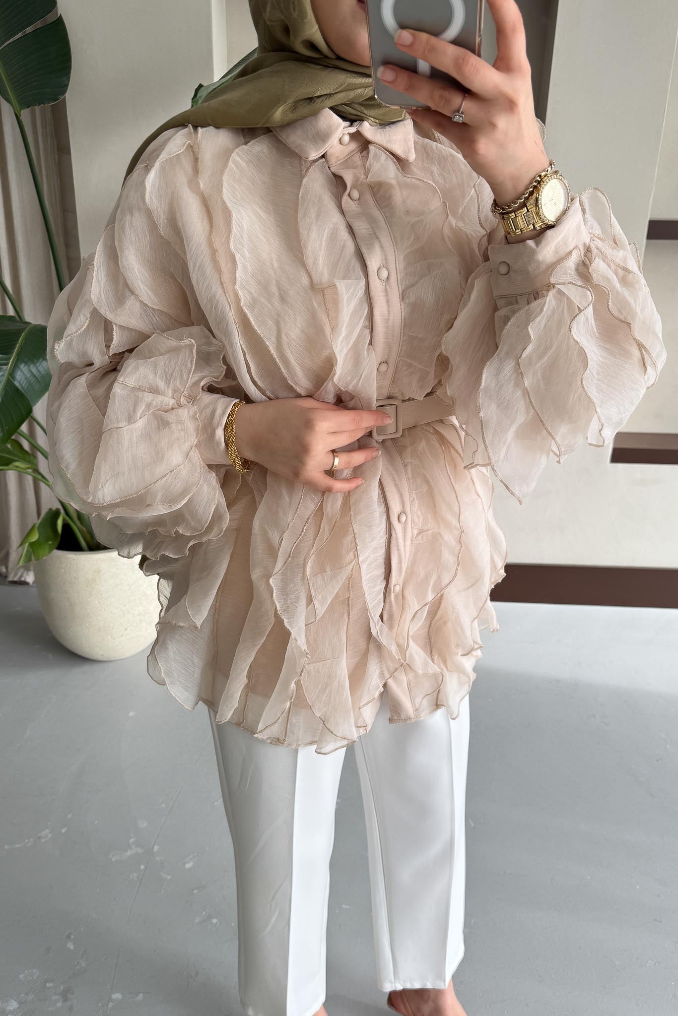 Ales Shoulder Lace Shirt Ecru