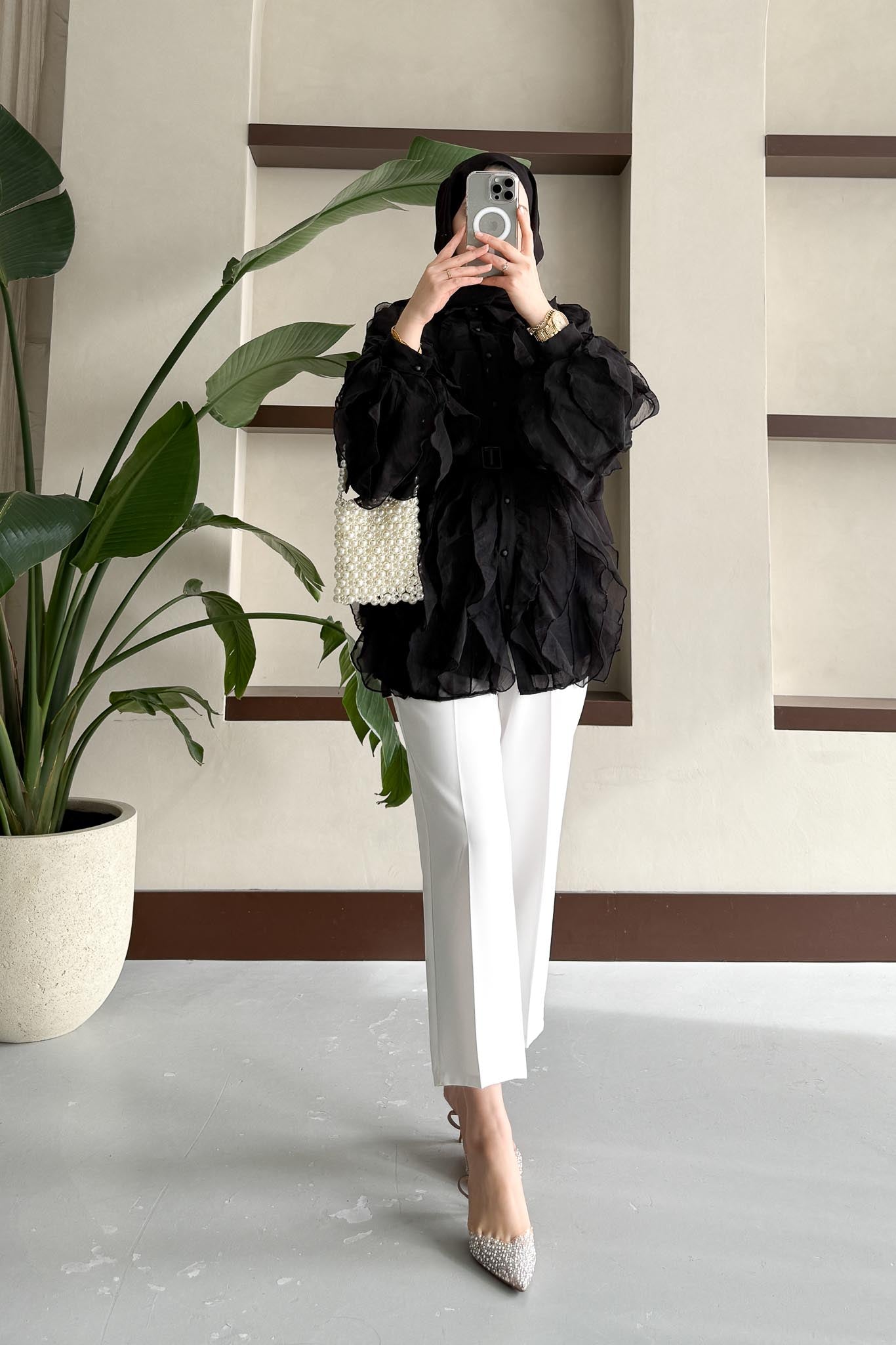 Ales Shoulder Lace Shirt Ecru