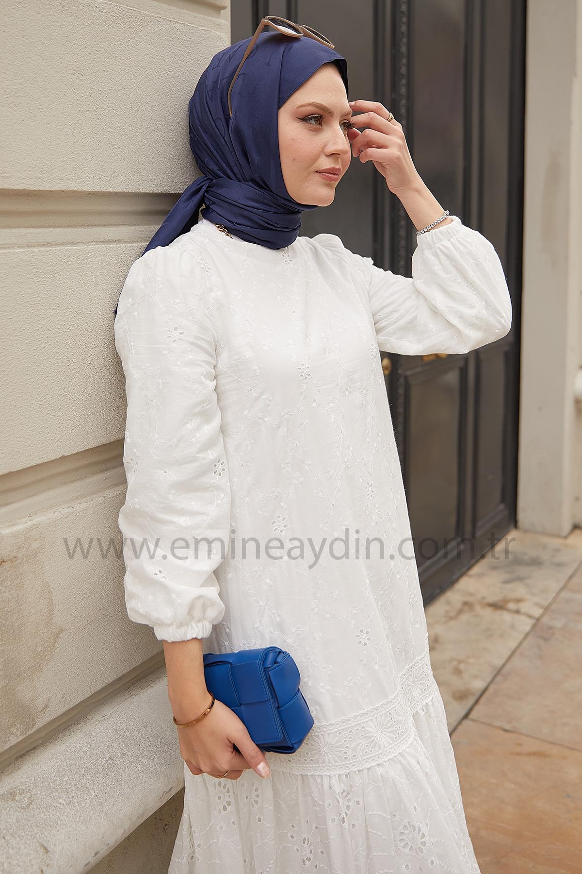 Doğa Fisto Dantel Elbise