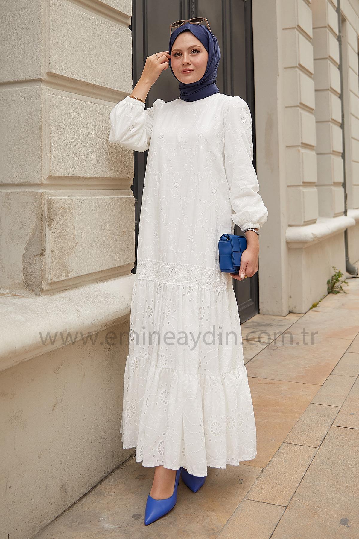 Doğa Fisto Dantel Elbise