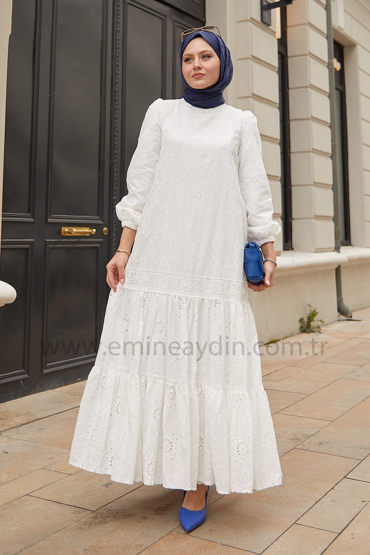 Doğa Fisto Dantel Elbise