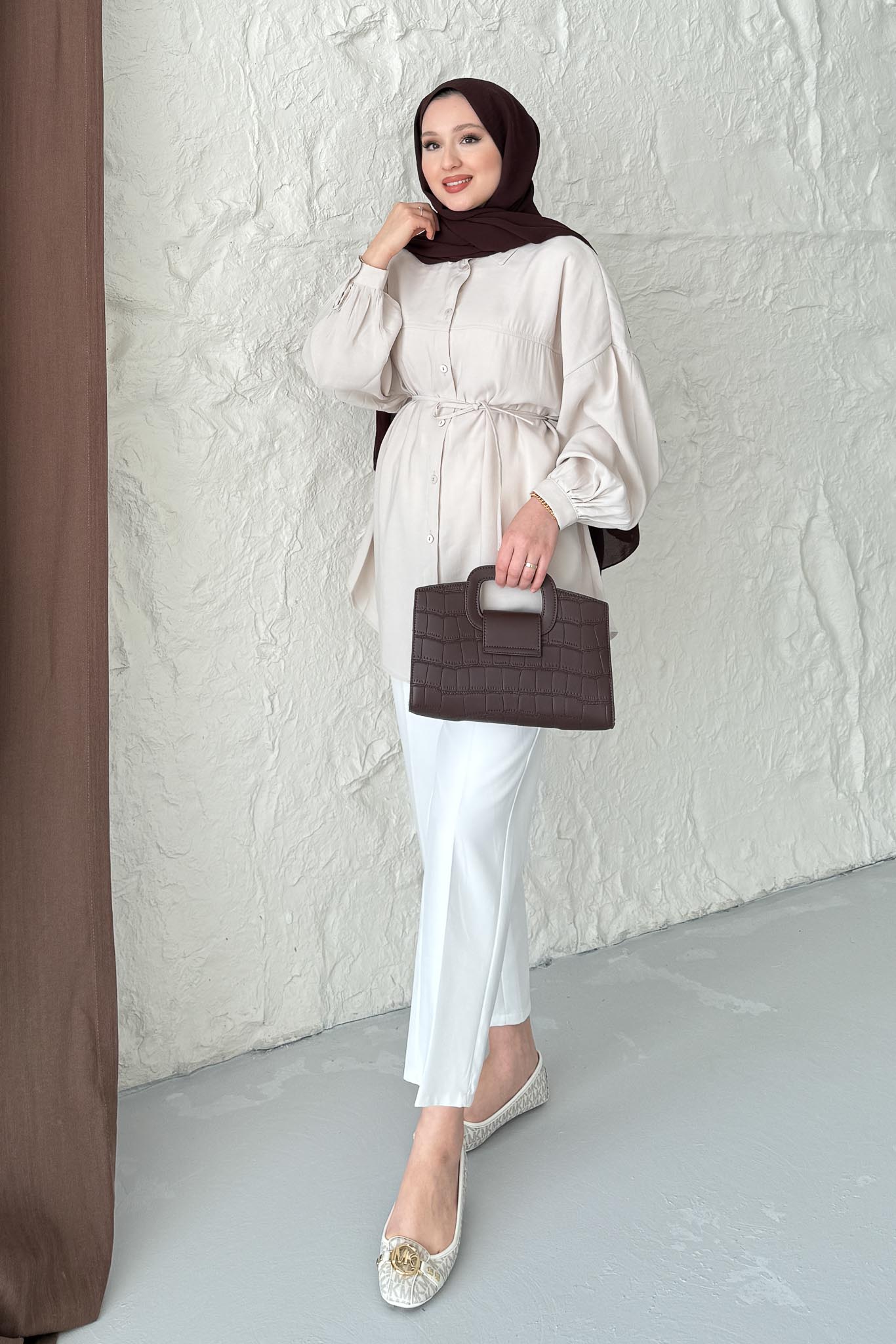 Ales Shoulder Lace Shirt Ecru