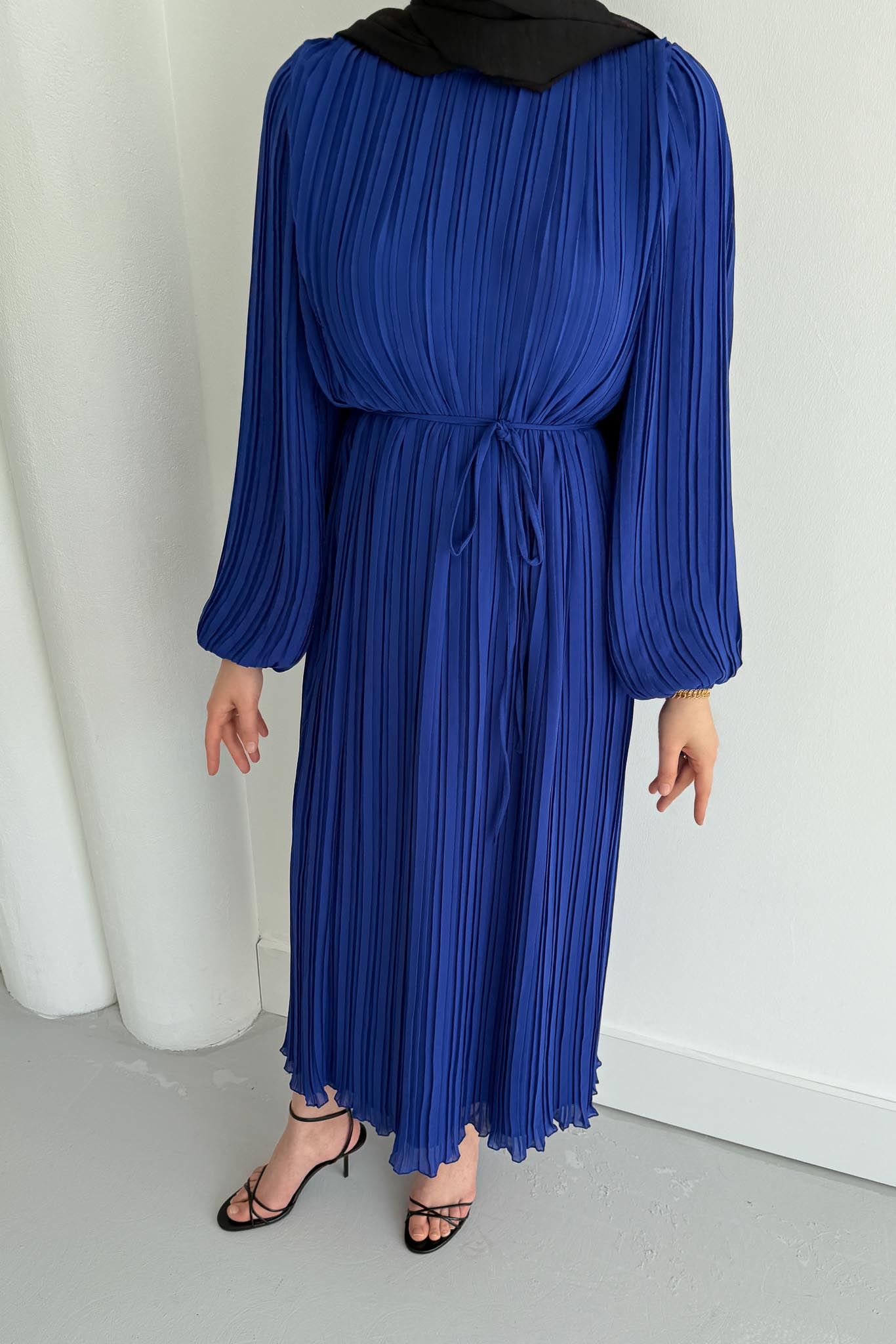 Seyran Pleated Dress Beige