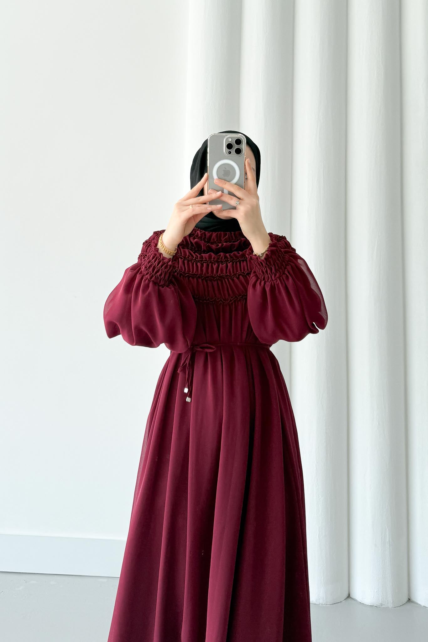 Seyran Pleated Dress Beige