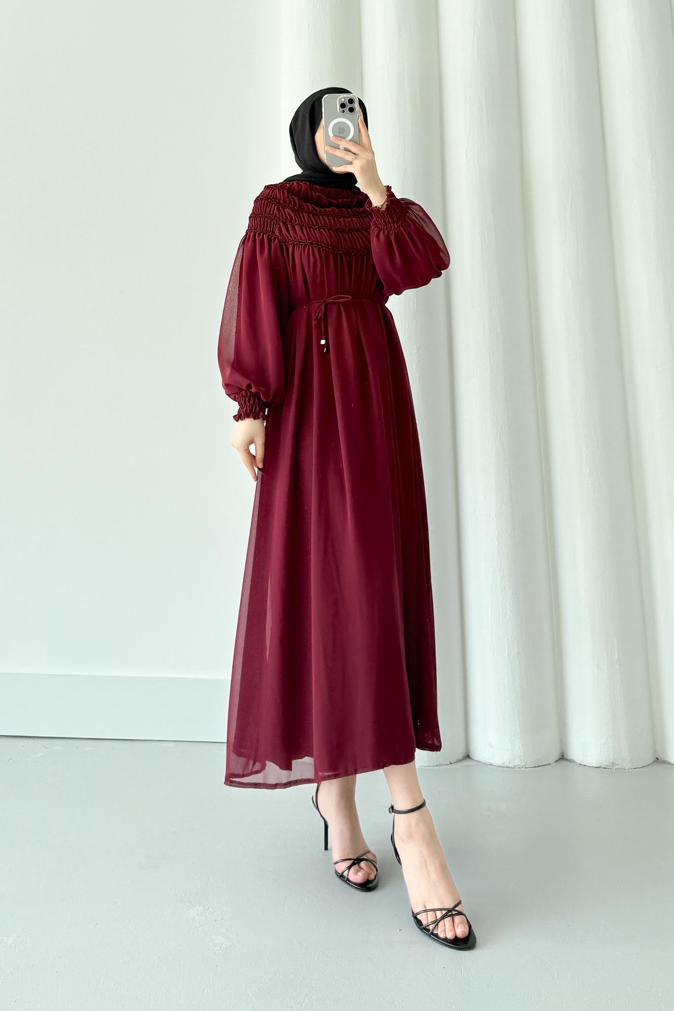 Seyran Pleated Dress Beige