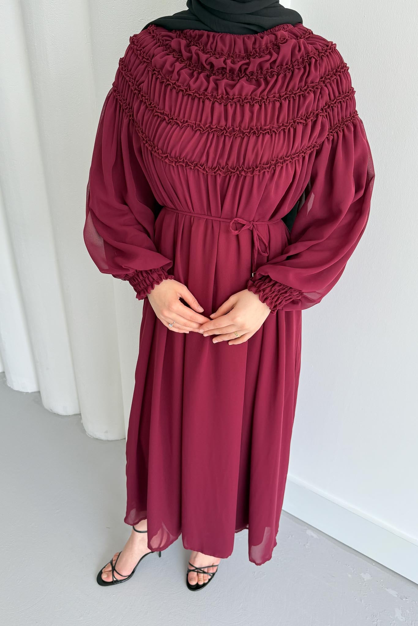 Seyran Pleated Dress Beige