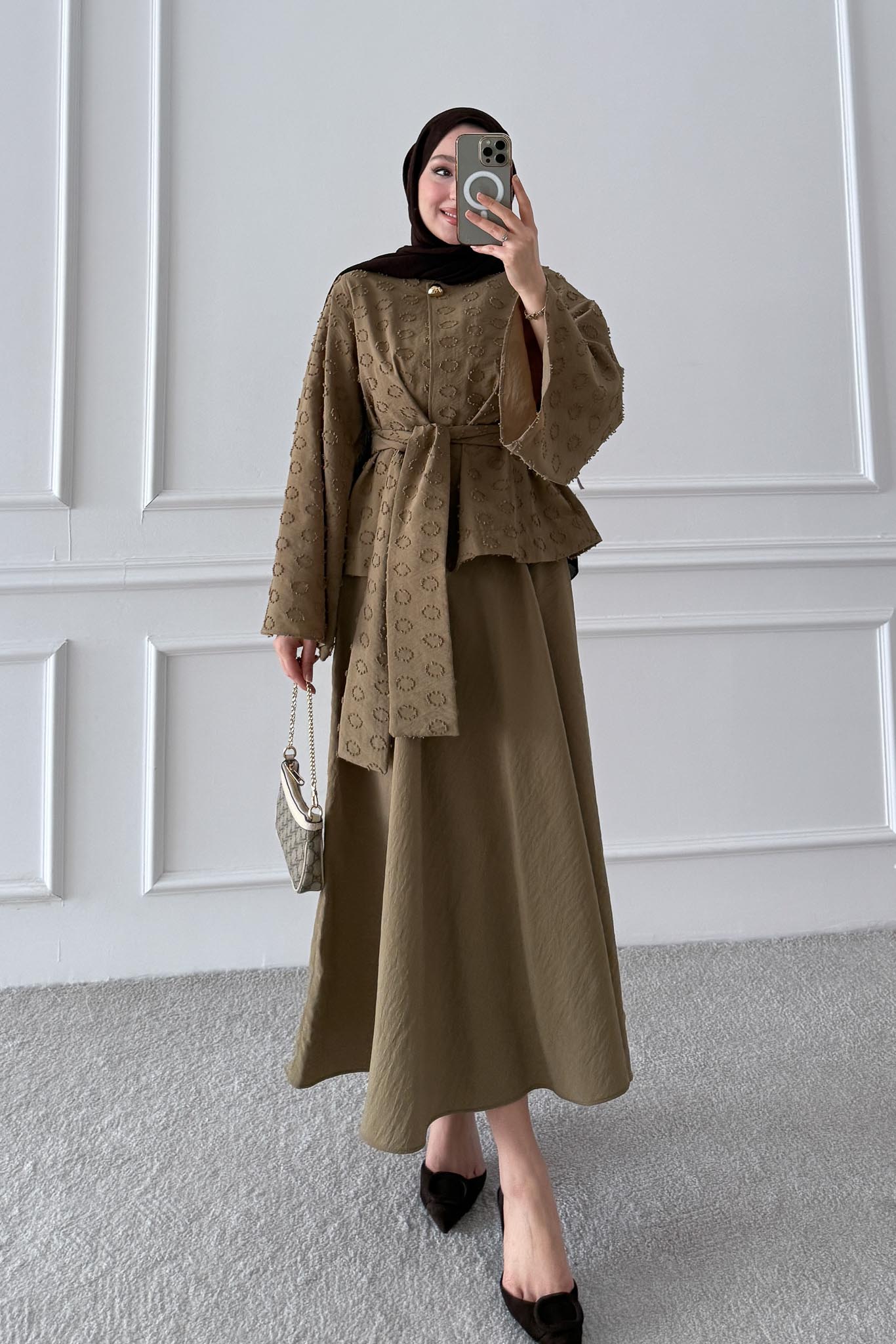 Halka Desen Takım Olive