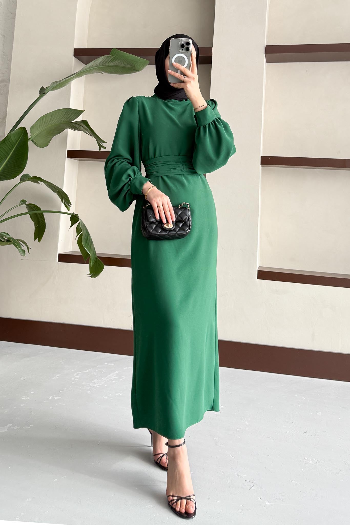 Yeni Hürrem Abiye Elbise Yeşil