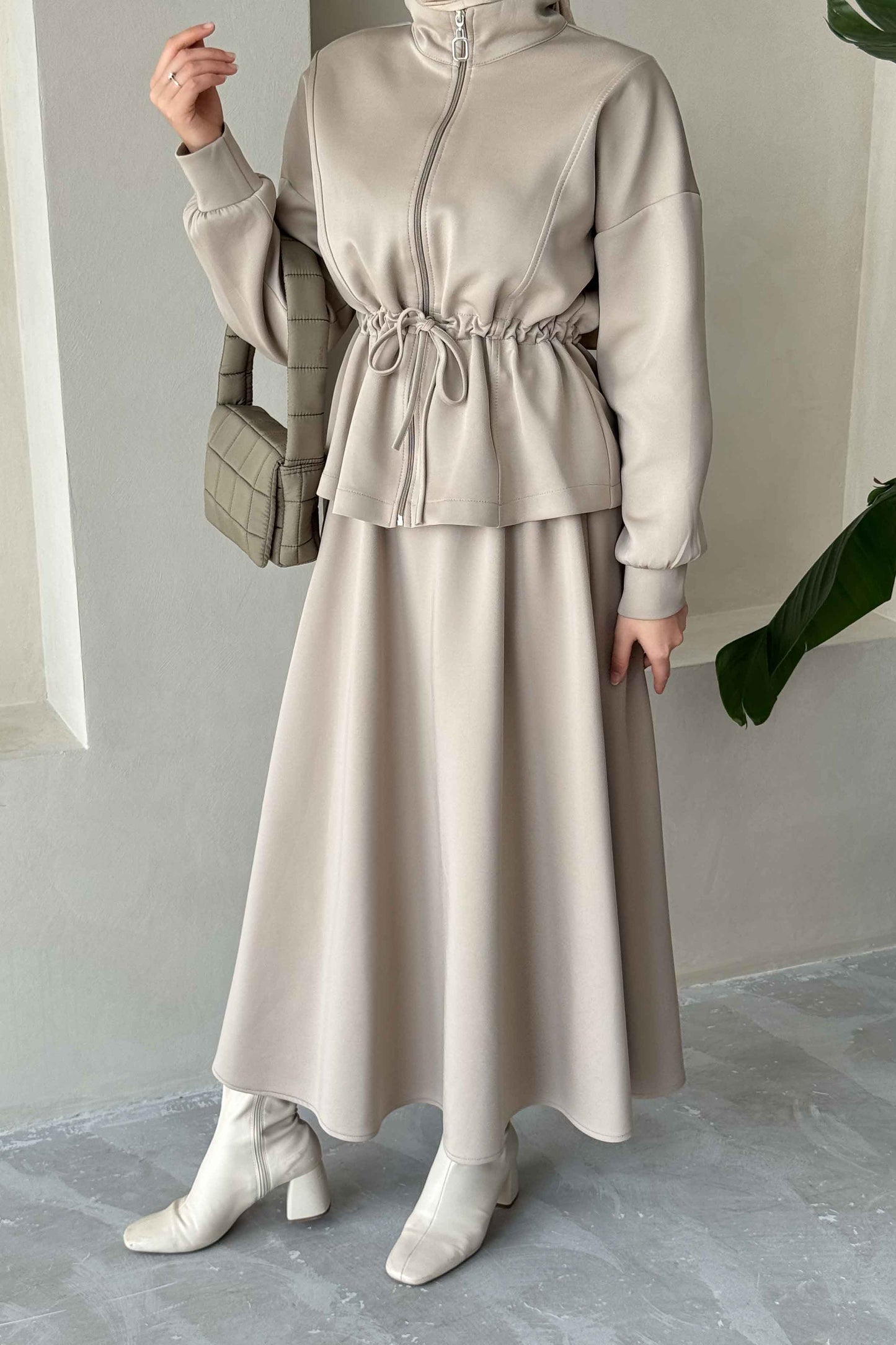 Afra Asymmetric Suit Indigo