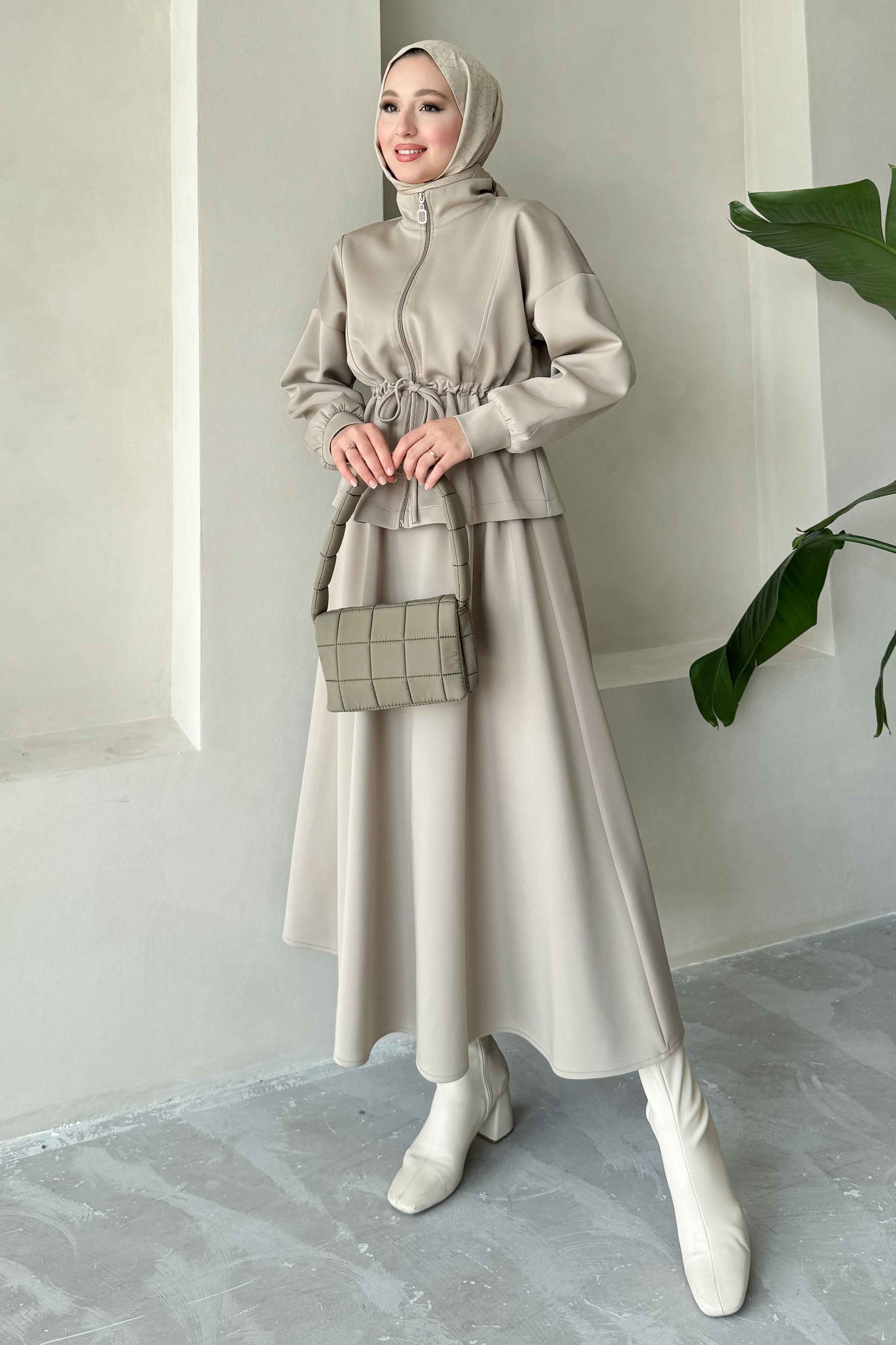 Afra Asymmetric Suit Indigo
