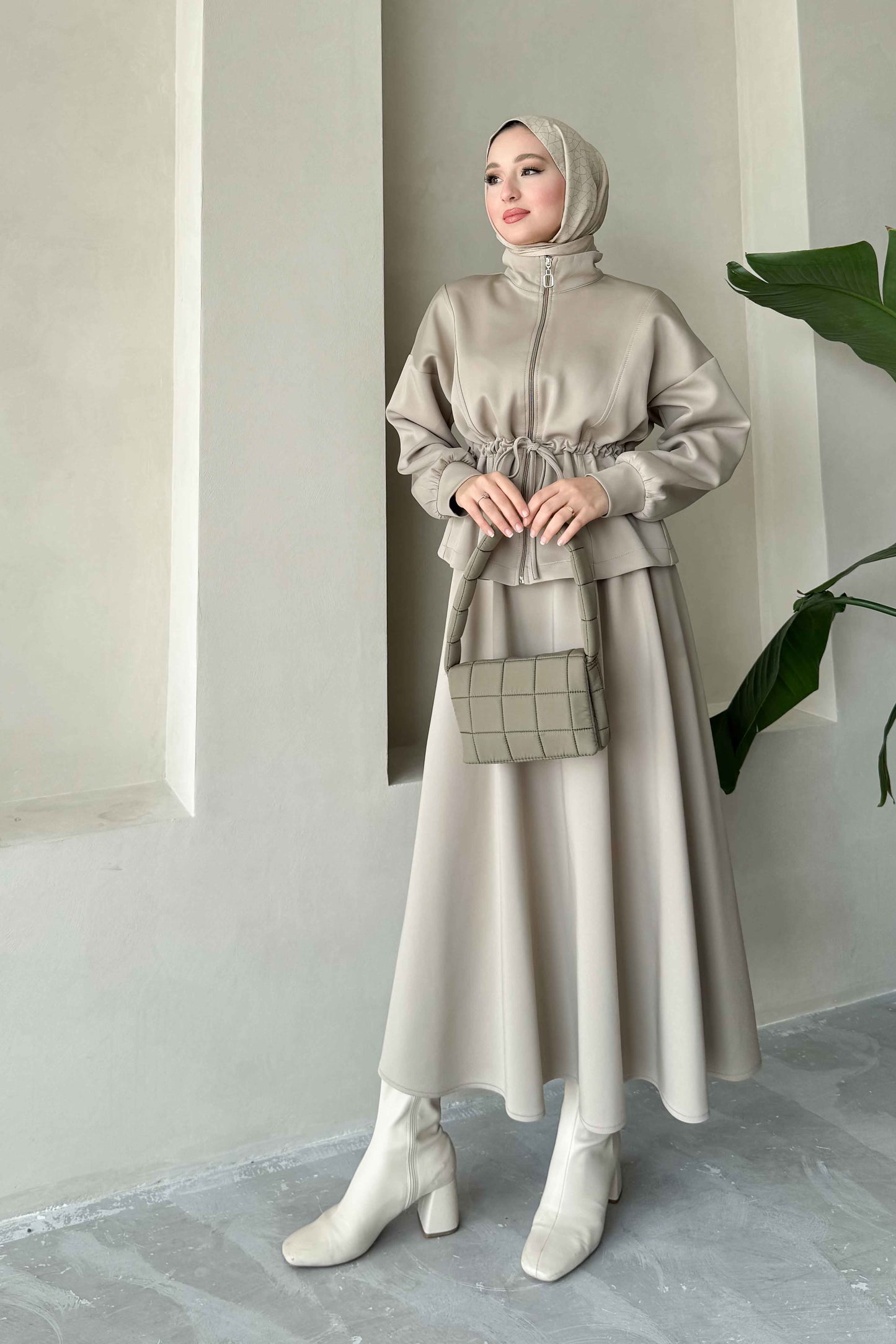 Afra Asymmetric Suit Indigo