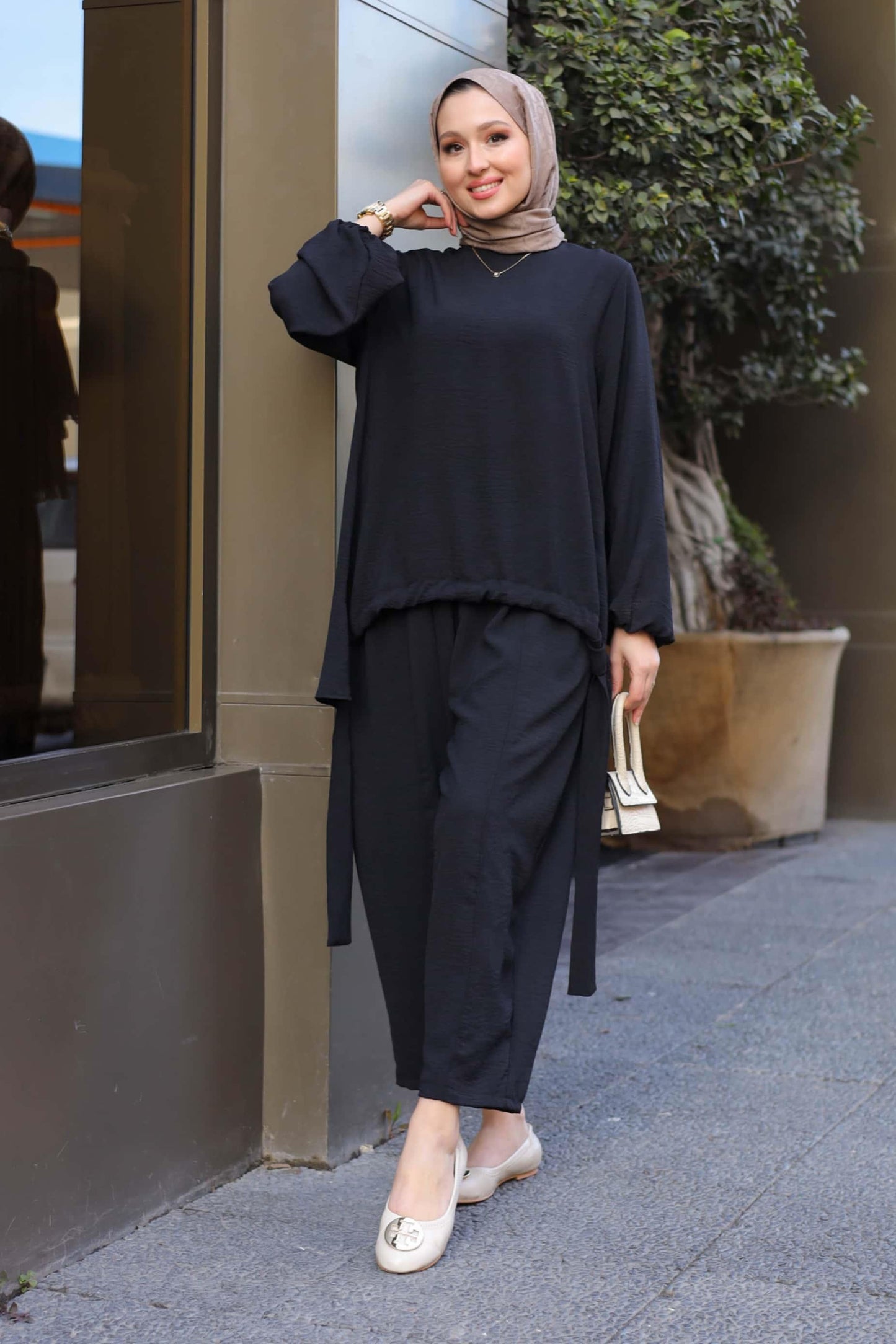 Sparkling Shalwar Trouser Suit Black