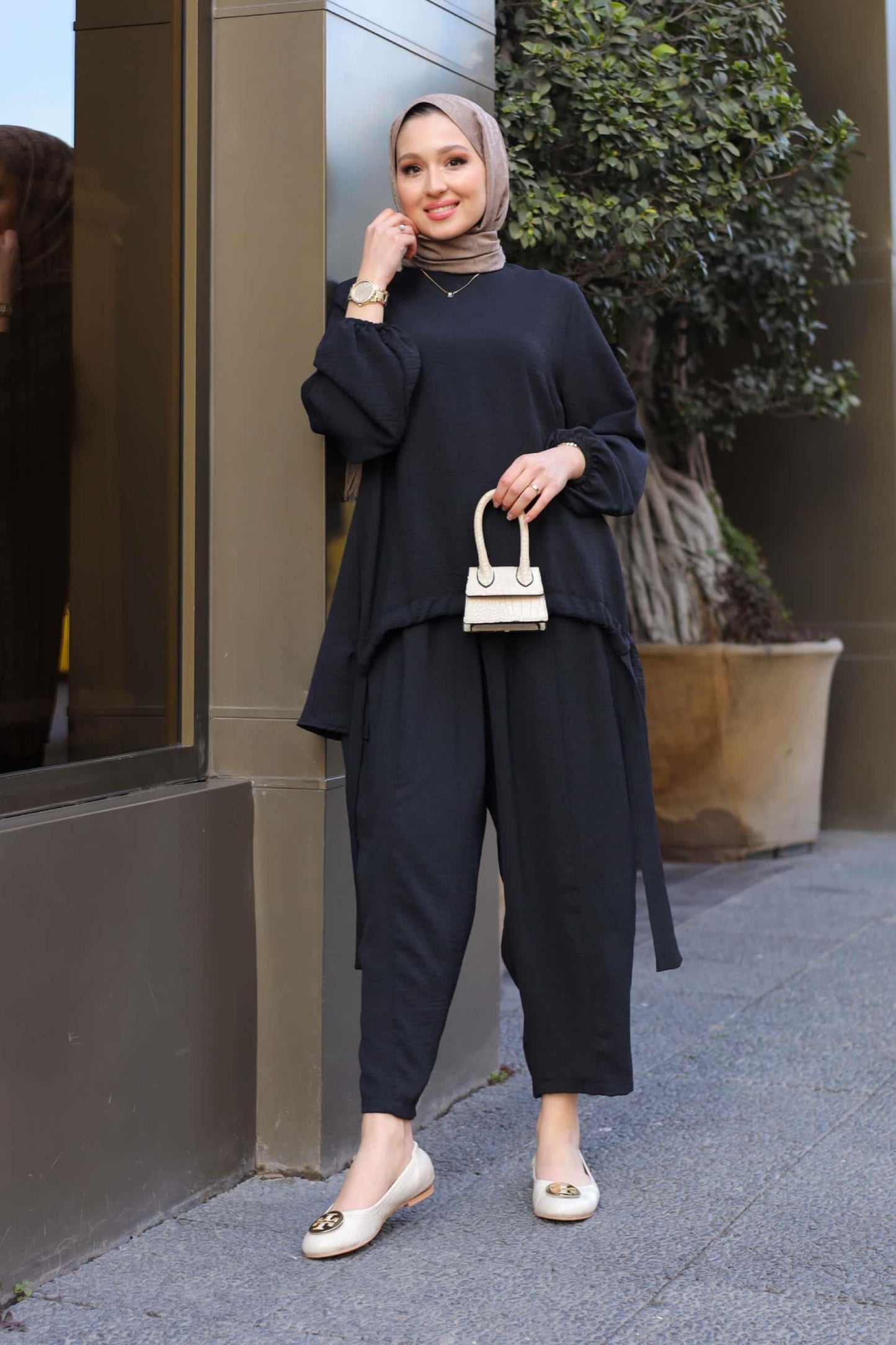 Sparkling Shalwar Trouser Suit Black