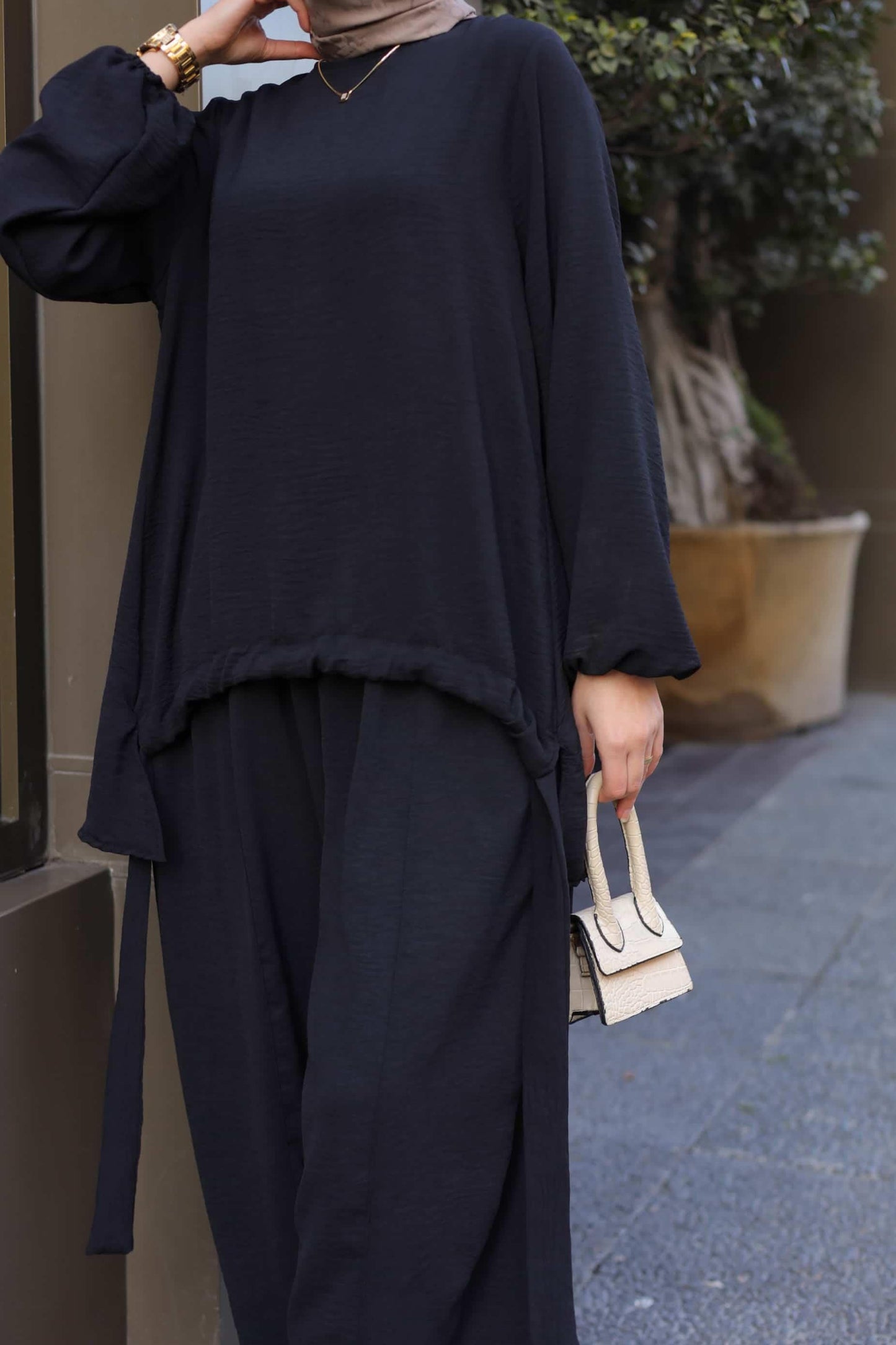 Sparkling Shalwar Trouser Suit Black