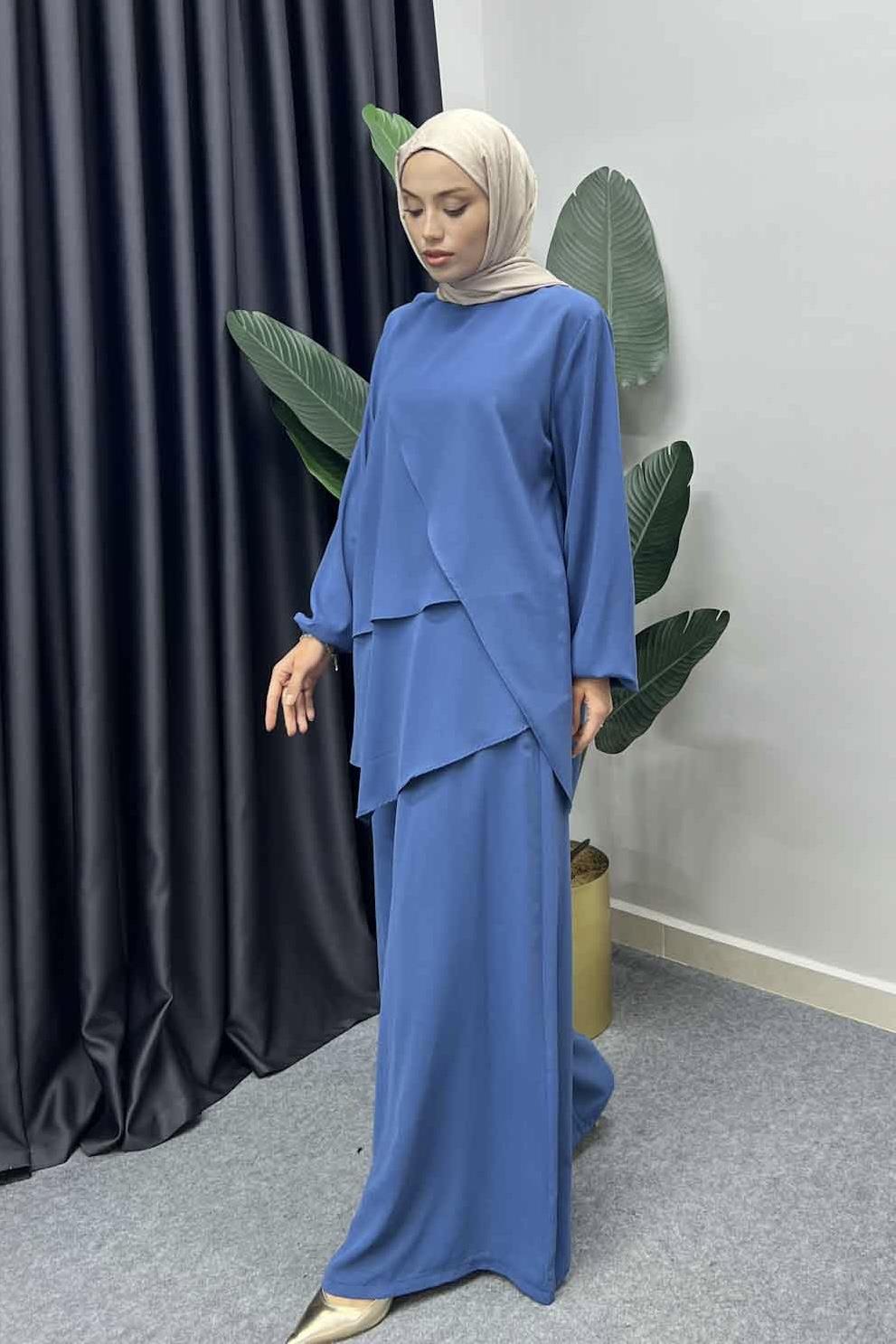 Şalvar Pantolon Takım İndigo